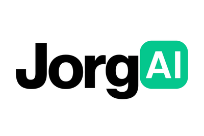 Brand wordmark in bold black letters ending in a white AI on a green rounded tile, on a plain white background