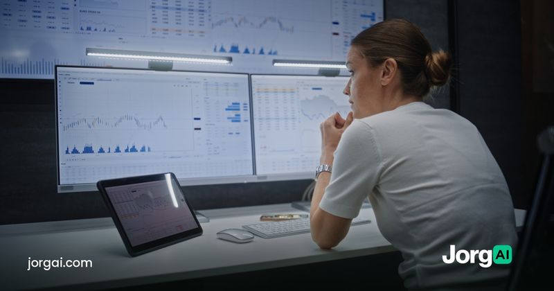 Trader reviewing charts on two monitors with a tablet, cover for the paper trading announcement