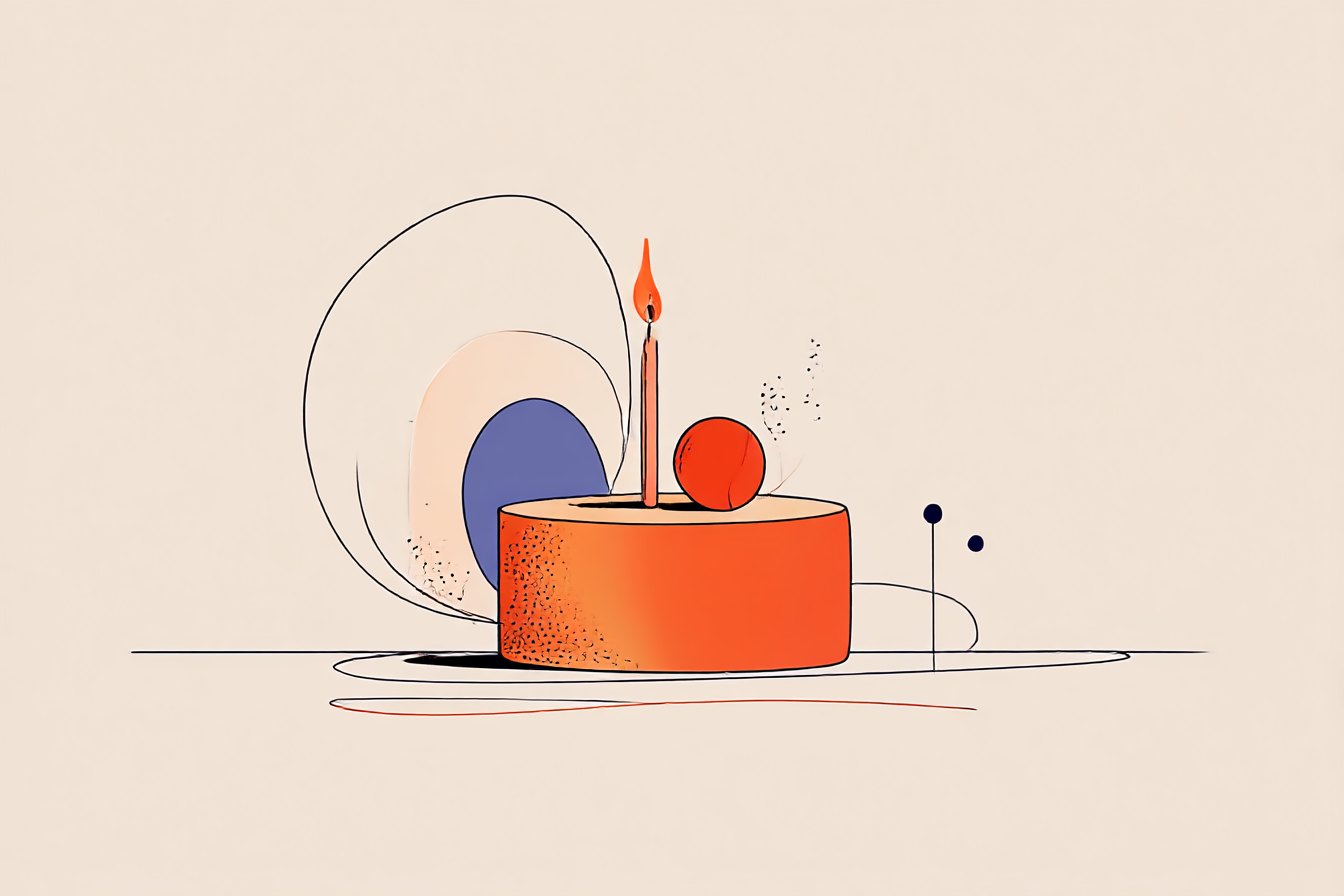adult birthday illustration, forlods.com