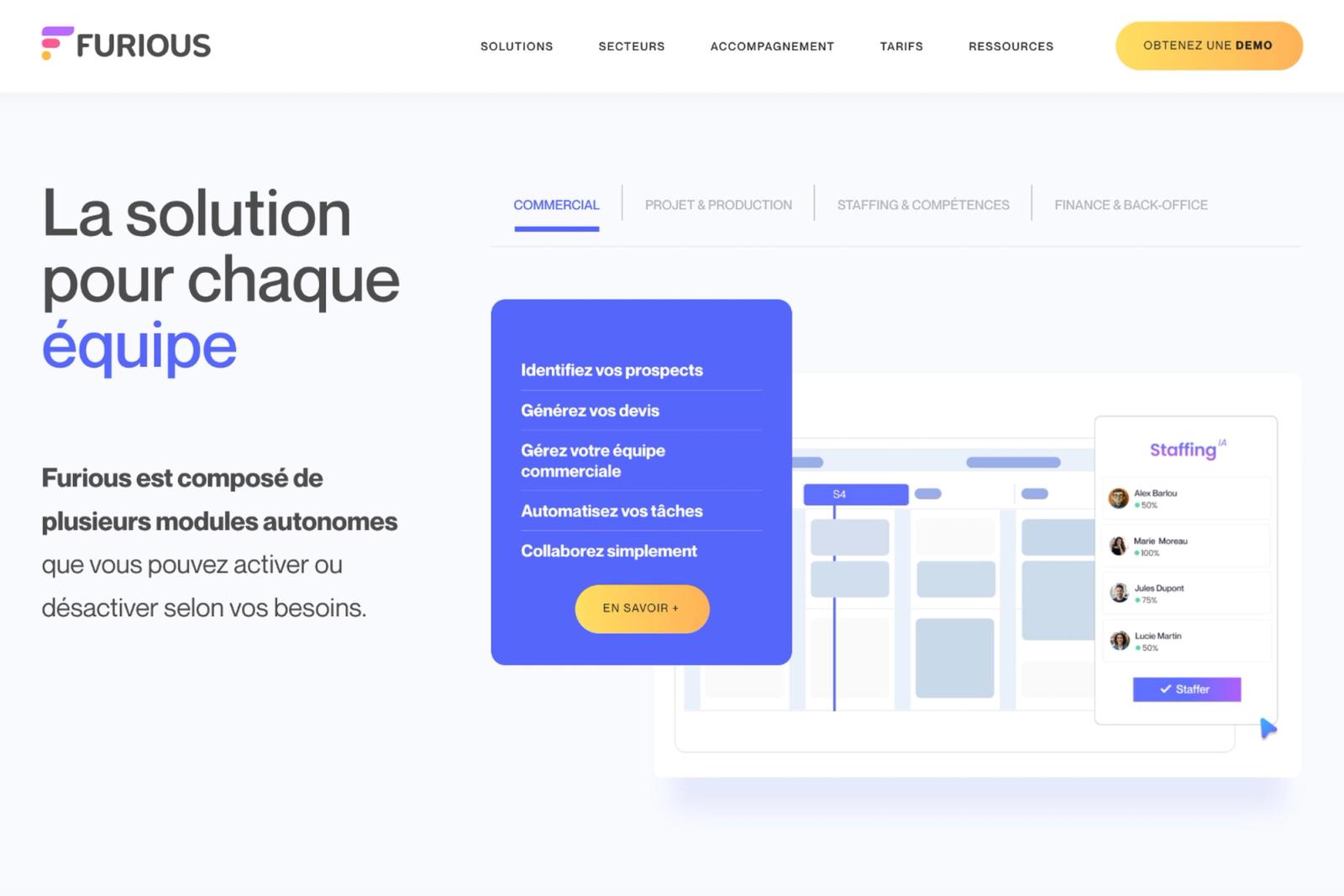 Une solution pour chaque équipe
