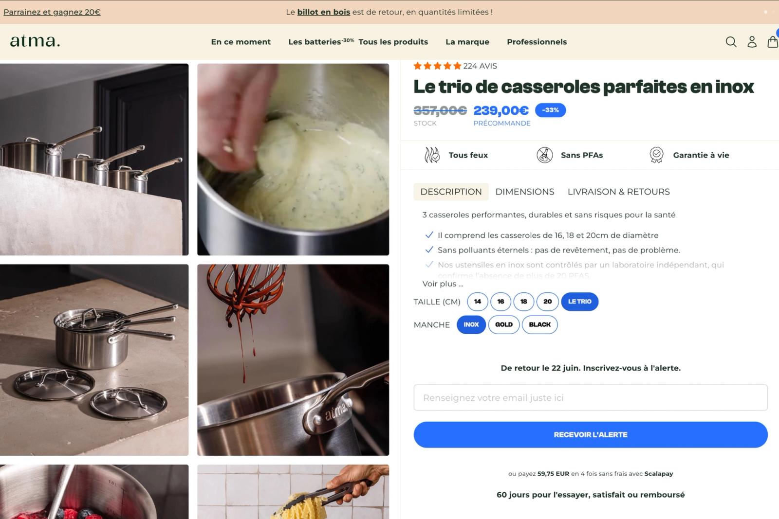 Trio de casseroles parfaites