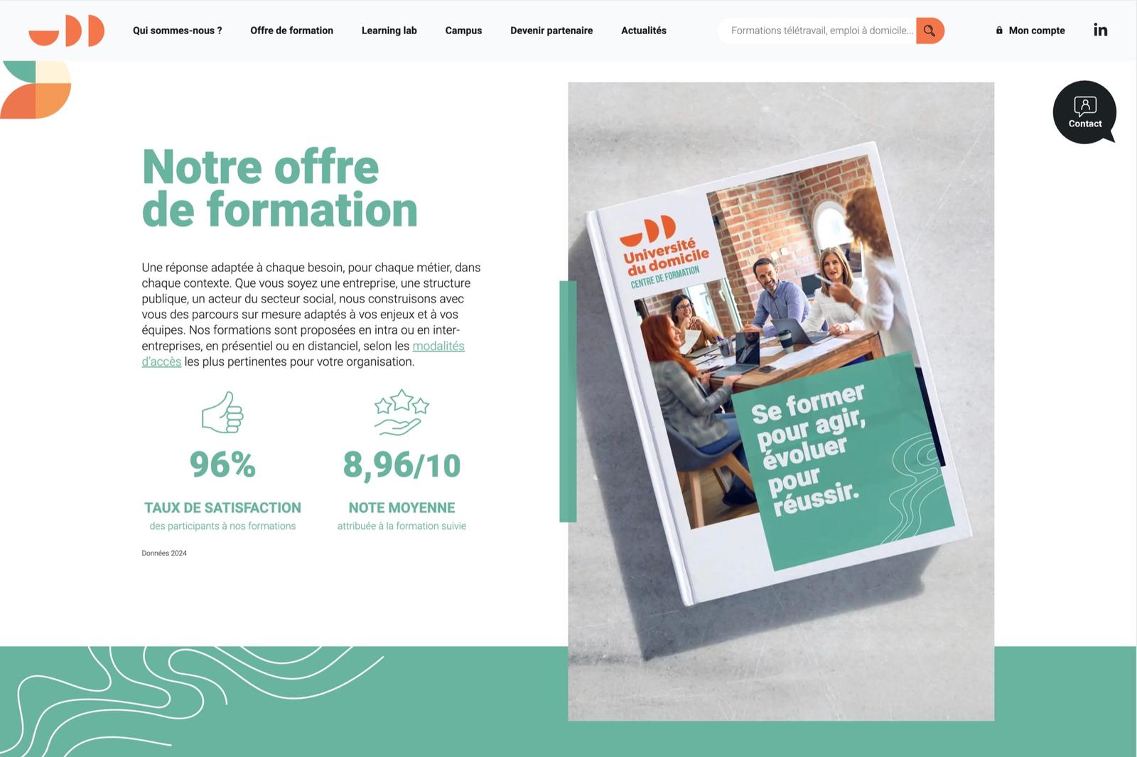 Notre offre · Taux de satisfaction
