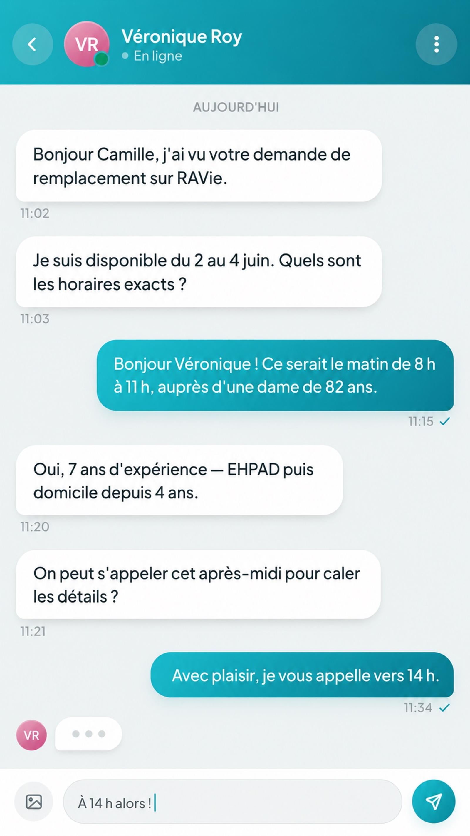 Messagerie · Organiser un remplacement