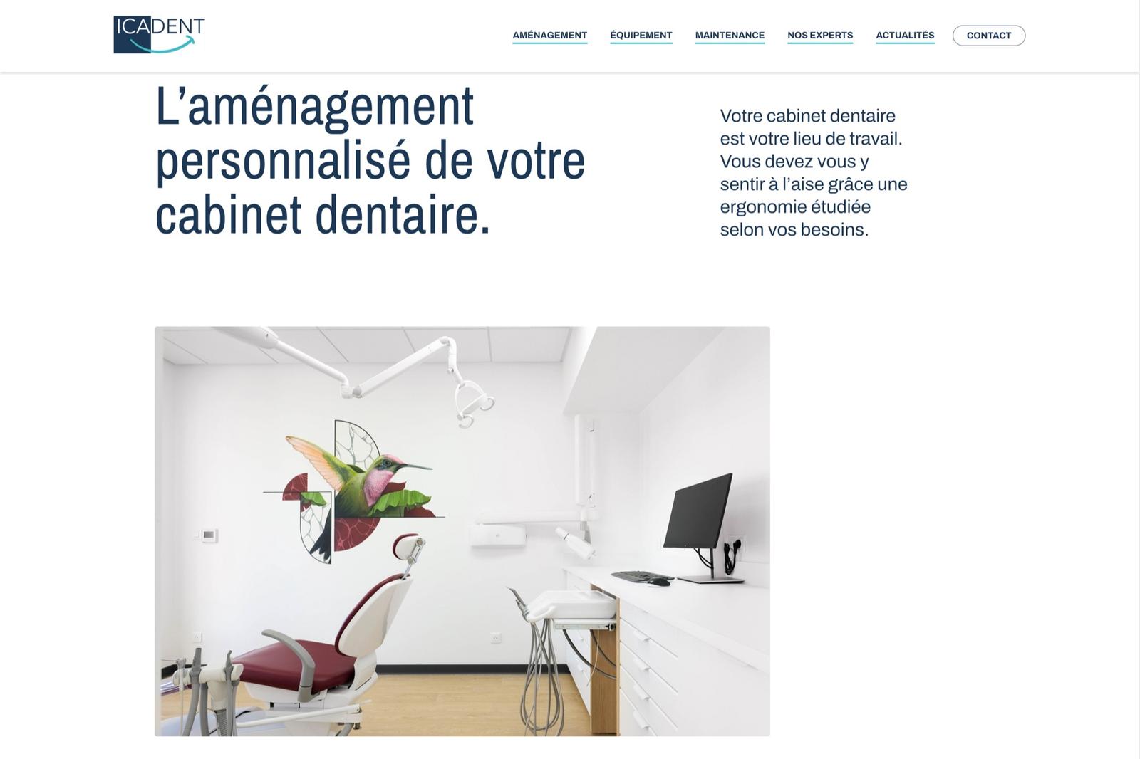 Page d'accueil · Aménagement de cabinet