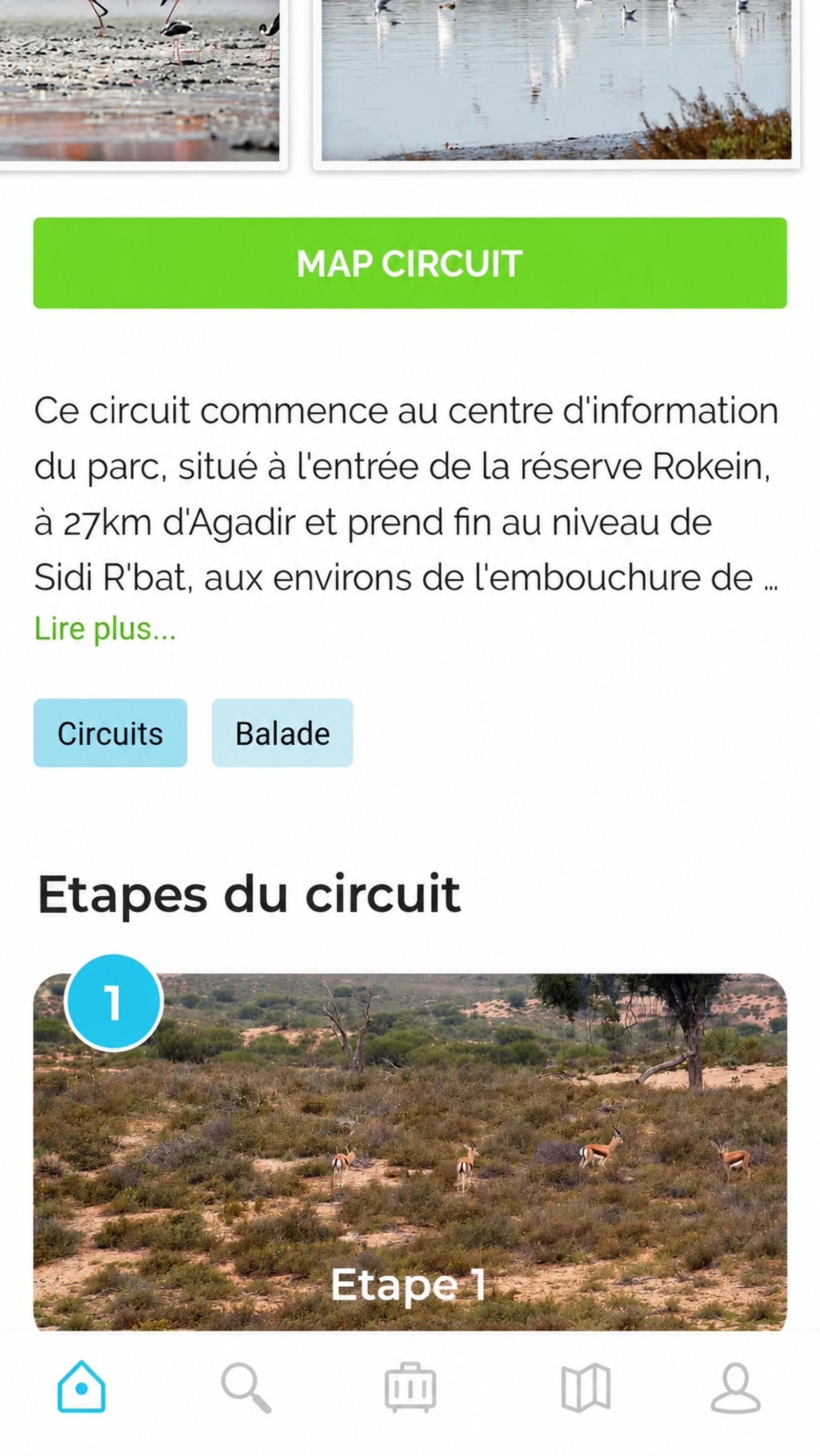 Circuit · Étapes et parcours
