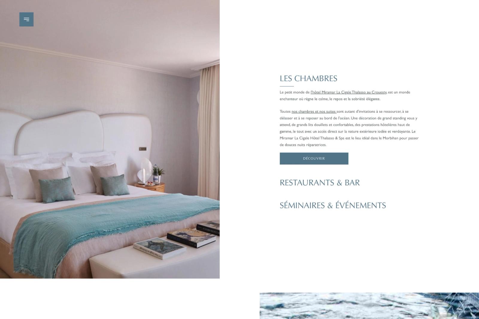 Les chambres · vitrine