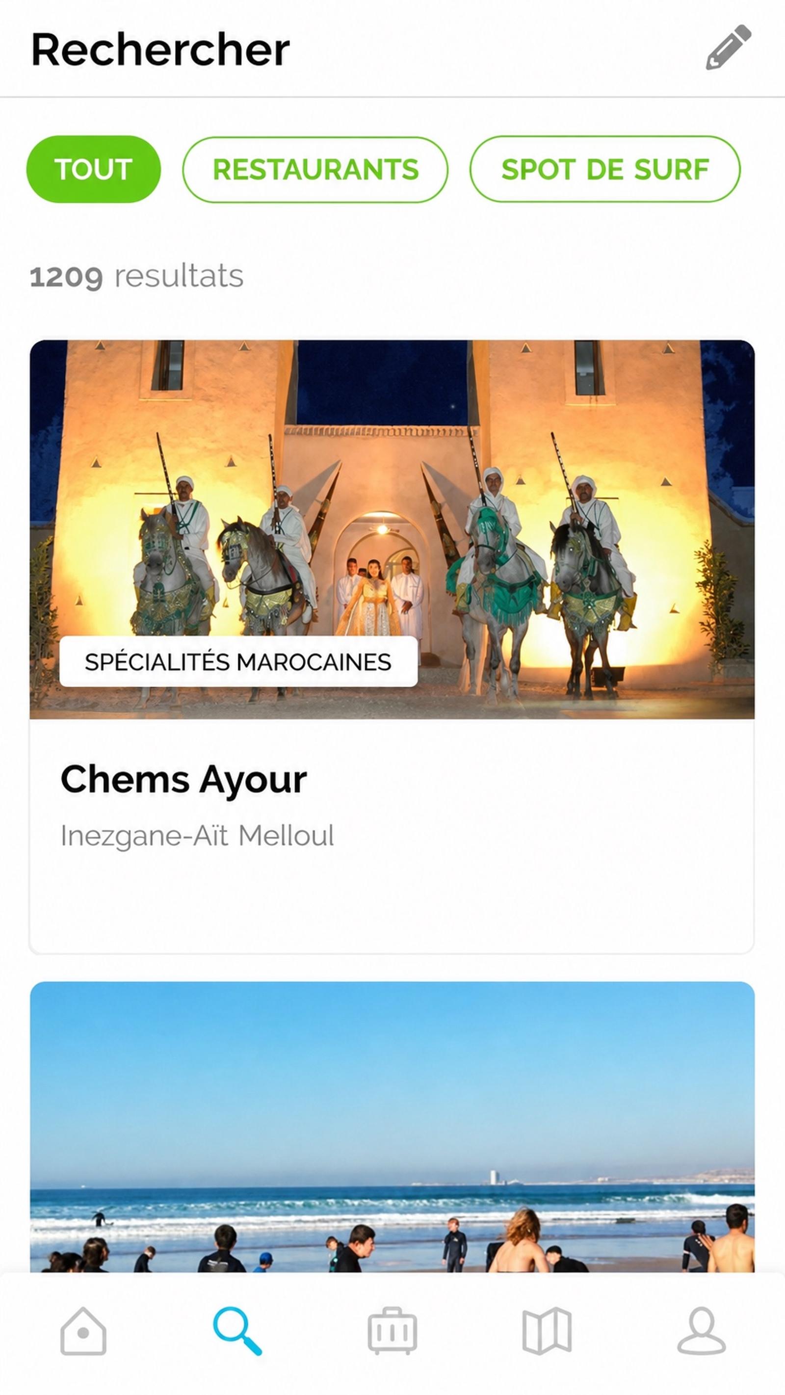 Résultats · Adresses du guide