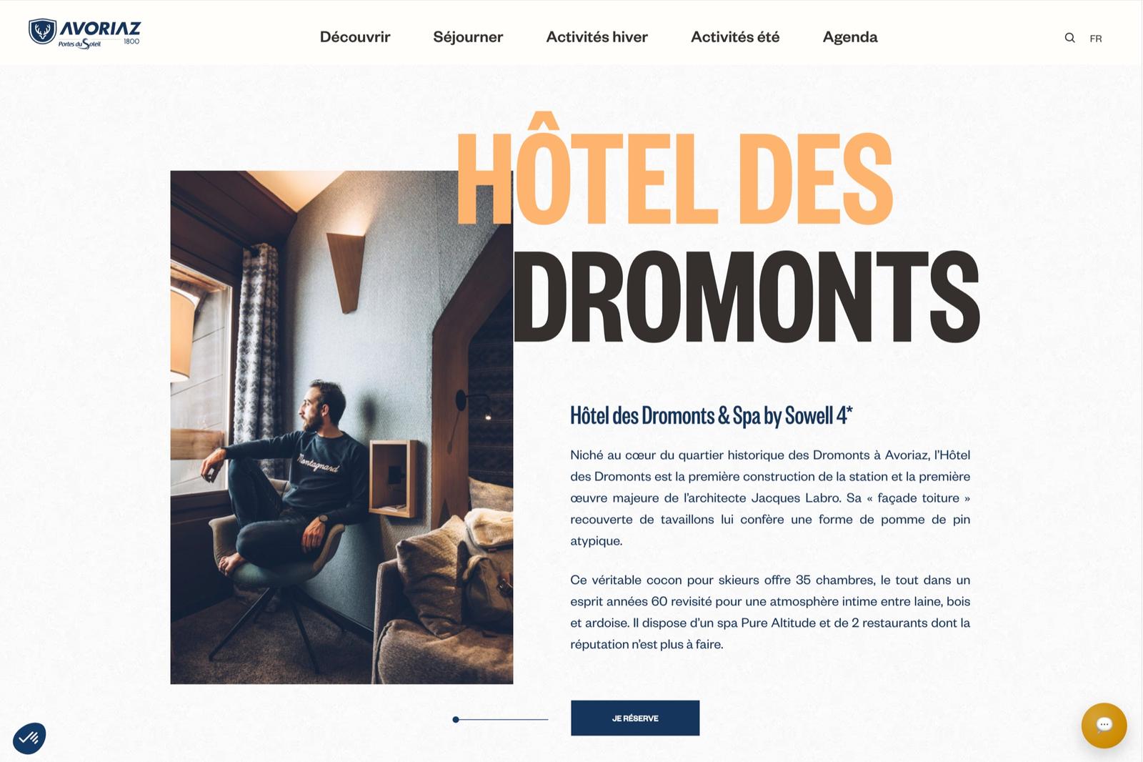 Fiche hébergement · Hôtel des Dromonts