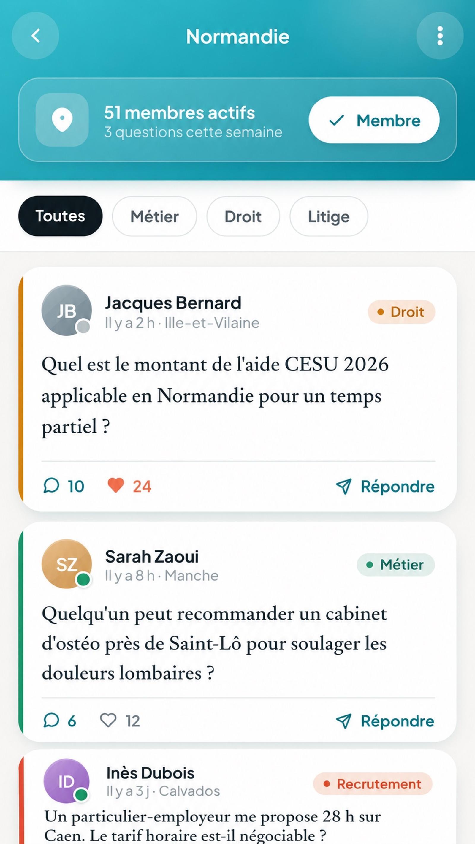 Groupe · Échanges entre pairs