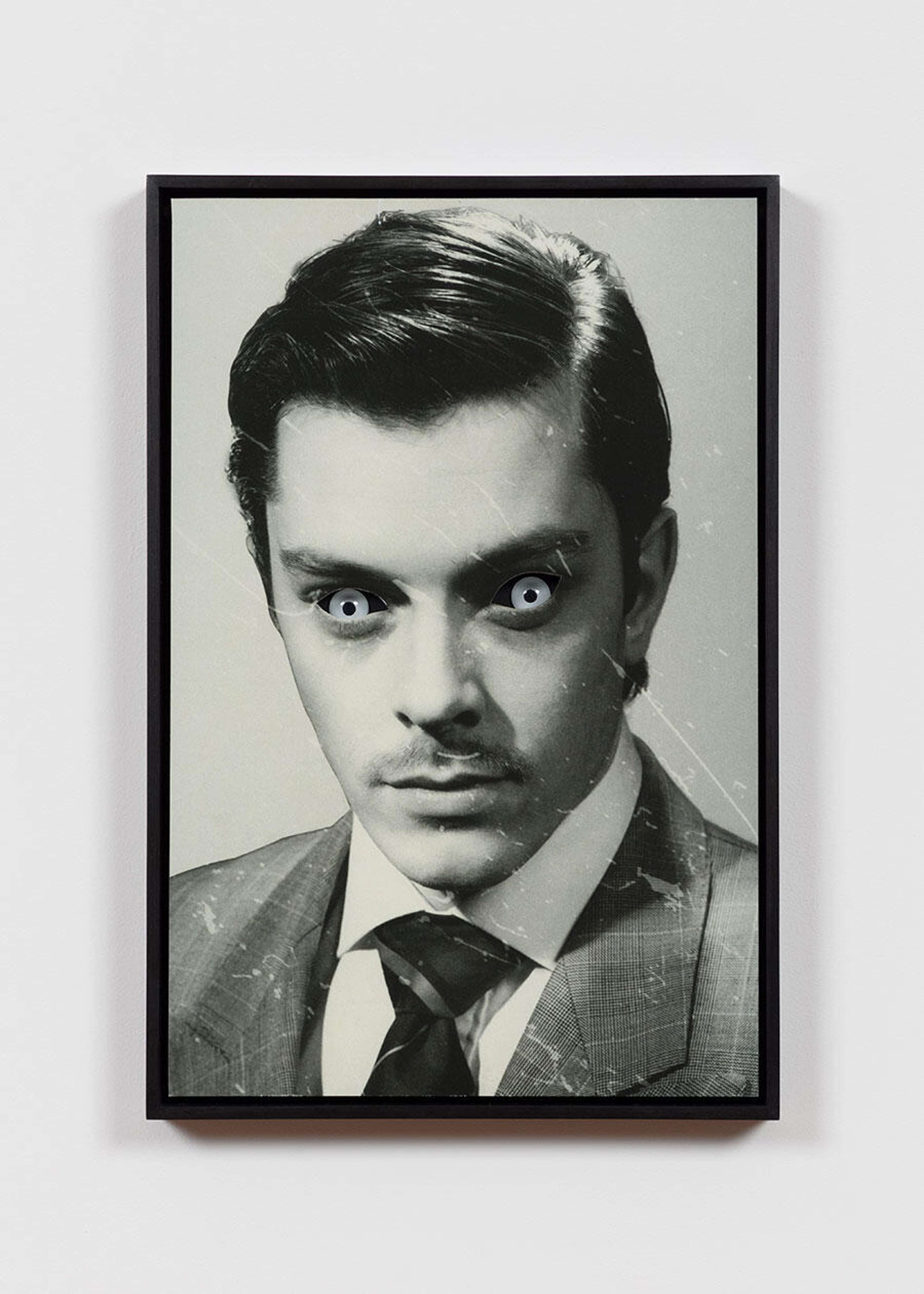 Megan Plunkett, Joe D. Badguy 02, 2021, digital print on Canson Platine Rag, gatorboard, glass, acrylic, black electric tape, 45 × 30 cm. Courtesy: Emalin; photograph: Steve Bishop