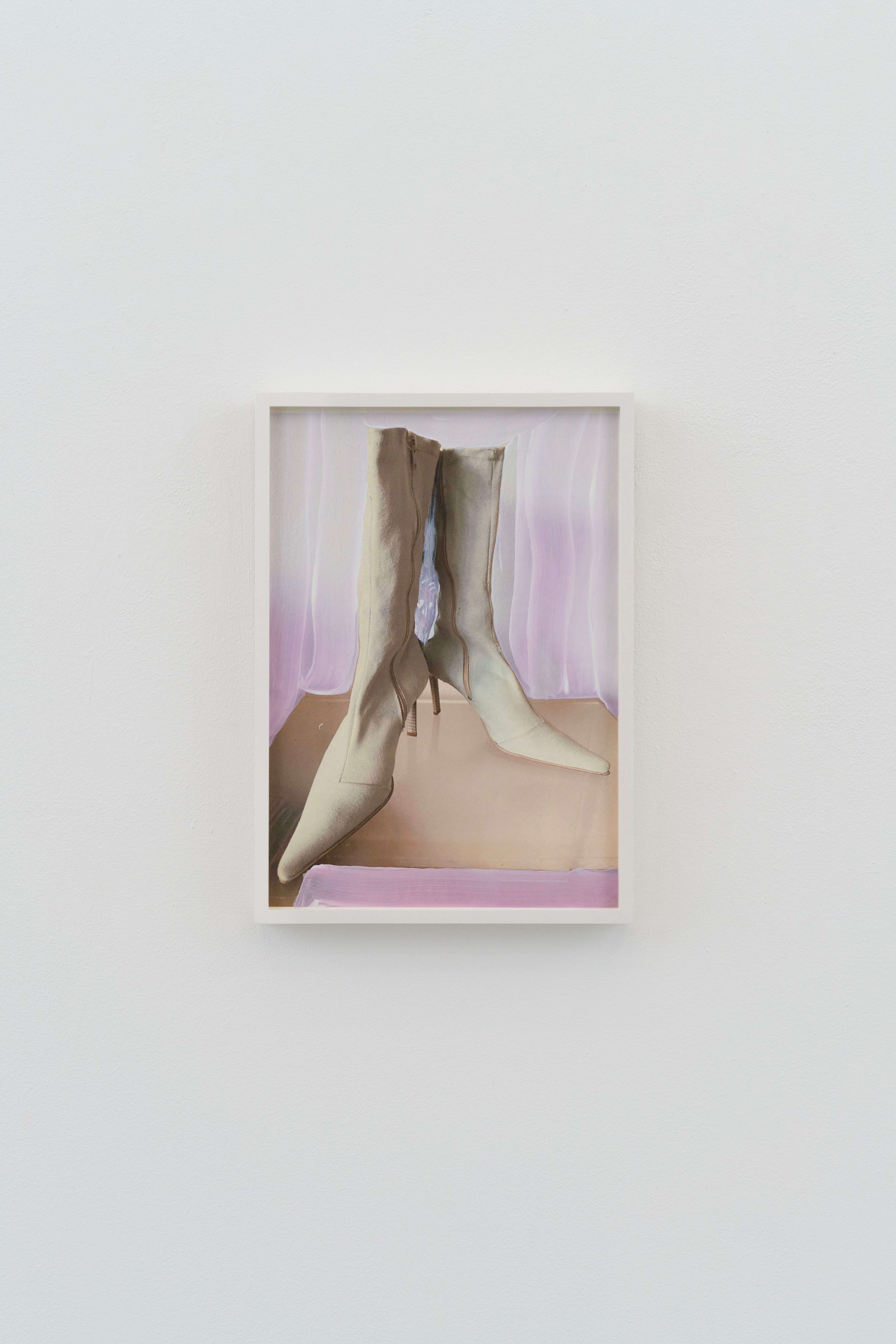 Hanna Stiegeler, ‘3042686962 (1)’, 2023. Inkjet print with acrylic on paper, 12 x 8 5/8 in, 30.5 x 22 cm. Courtesy of the artist and Sweetwater, Berlin. Photography by Joanna Wilk
