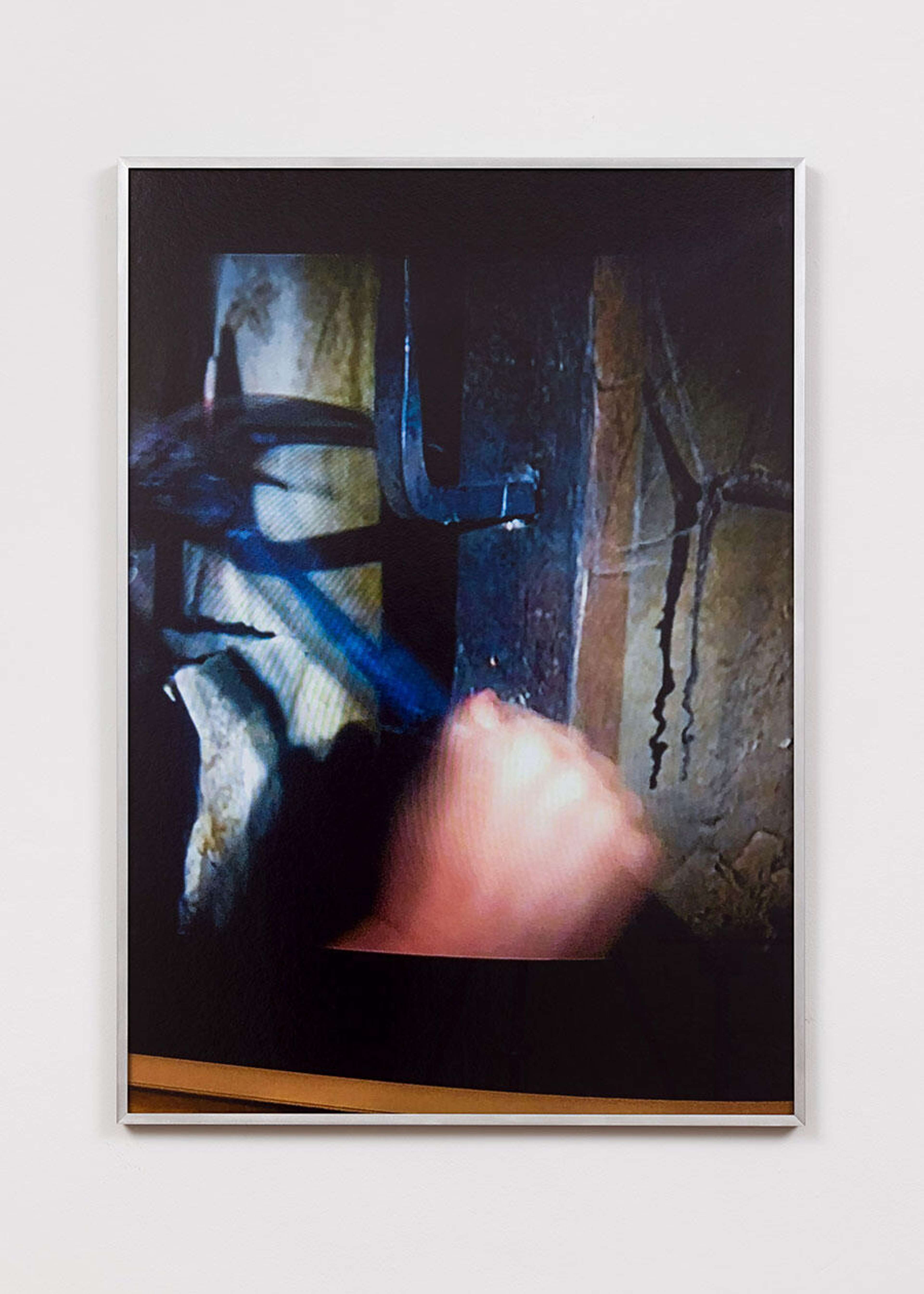 Megan Plunkett, The Hammer (Left), 2020–21, digital C print on glossy paper in aluminium artist’s frames, 102 × 69 cm. Courtesy: Emalin; photograph: Steve Bishop