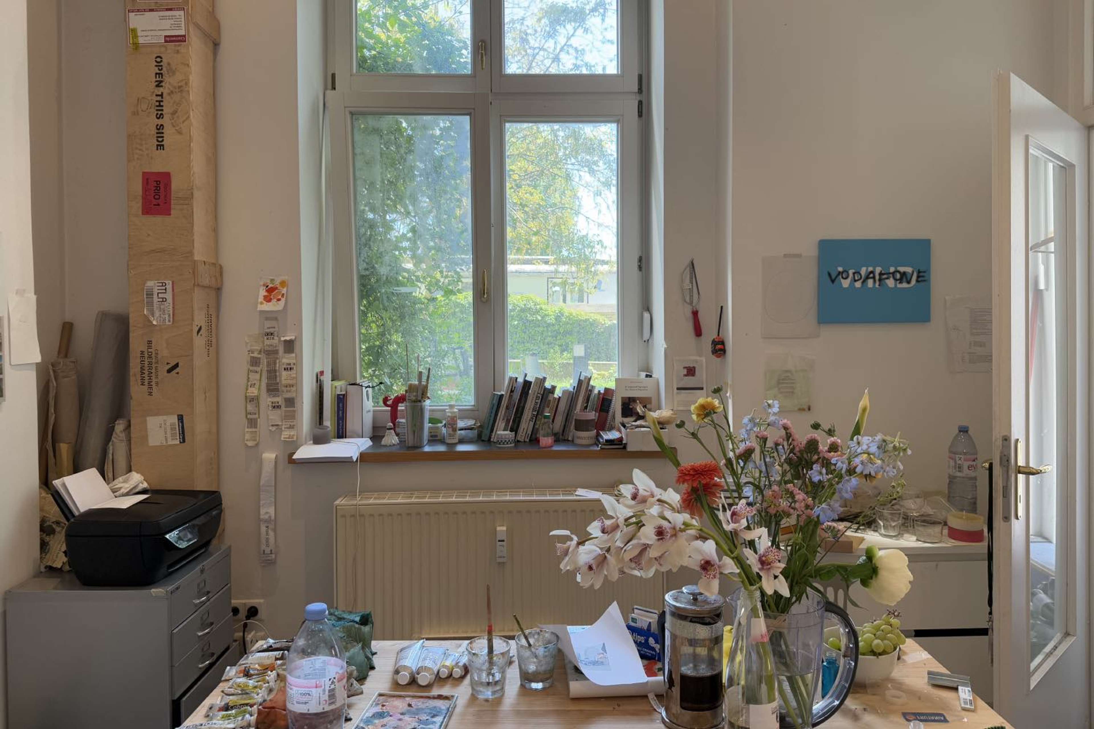 Detail of the artist's studio, May 2025