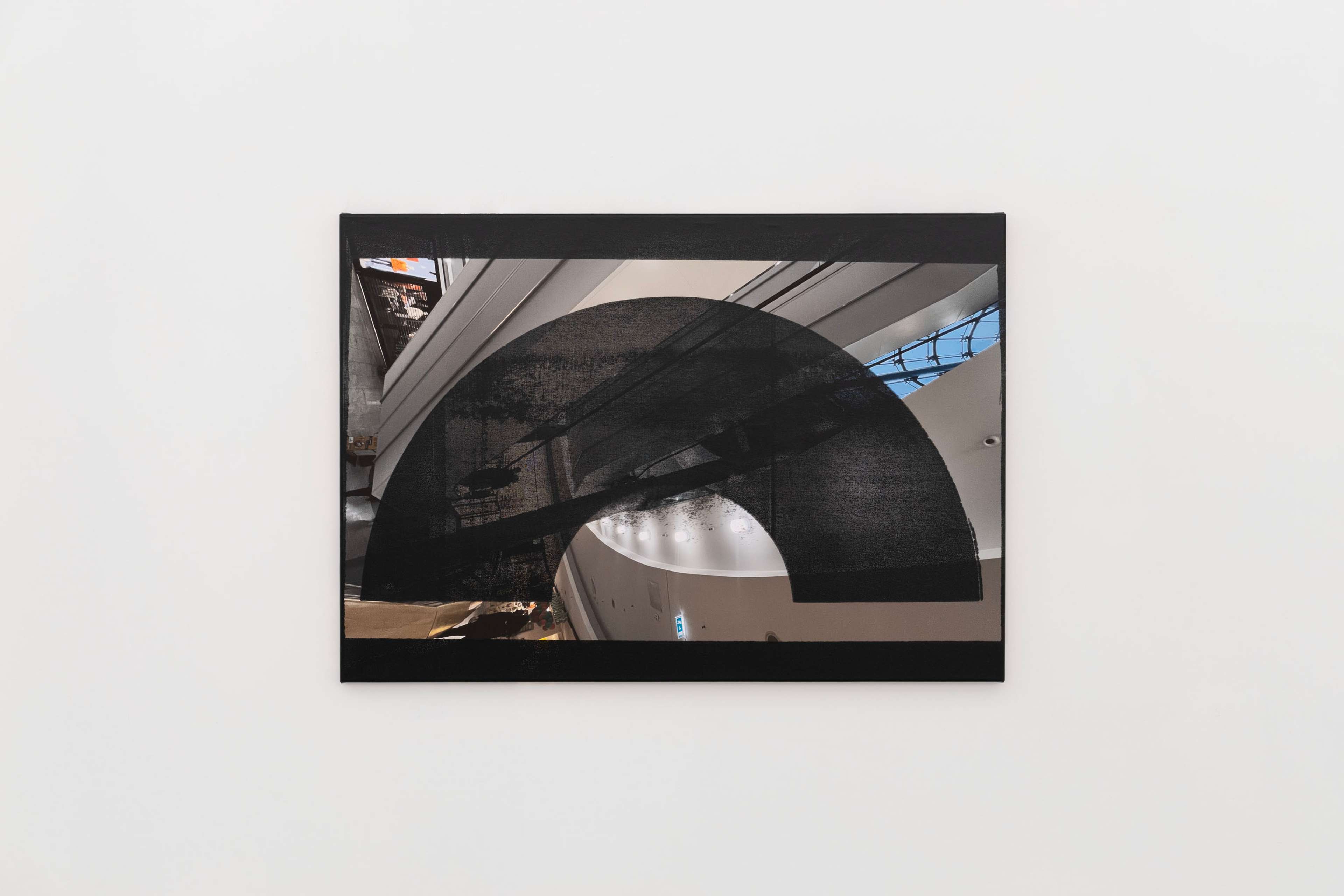 Hanna Stiegeler, ‘Arcaden (Ceiling)’, 2023. Inkjet print and acrylic on canvas, 31 1/2 x 46 in, 80 x 117 cm. Courtesy of the artist and Sweetwater, Berlin. Photography by Joanna Wilk