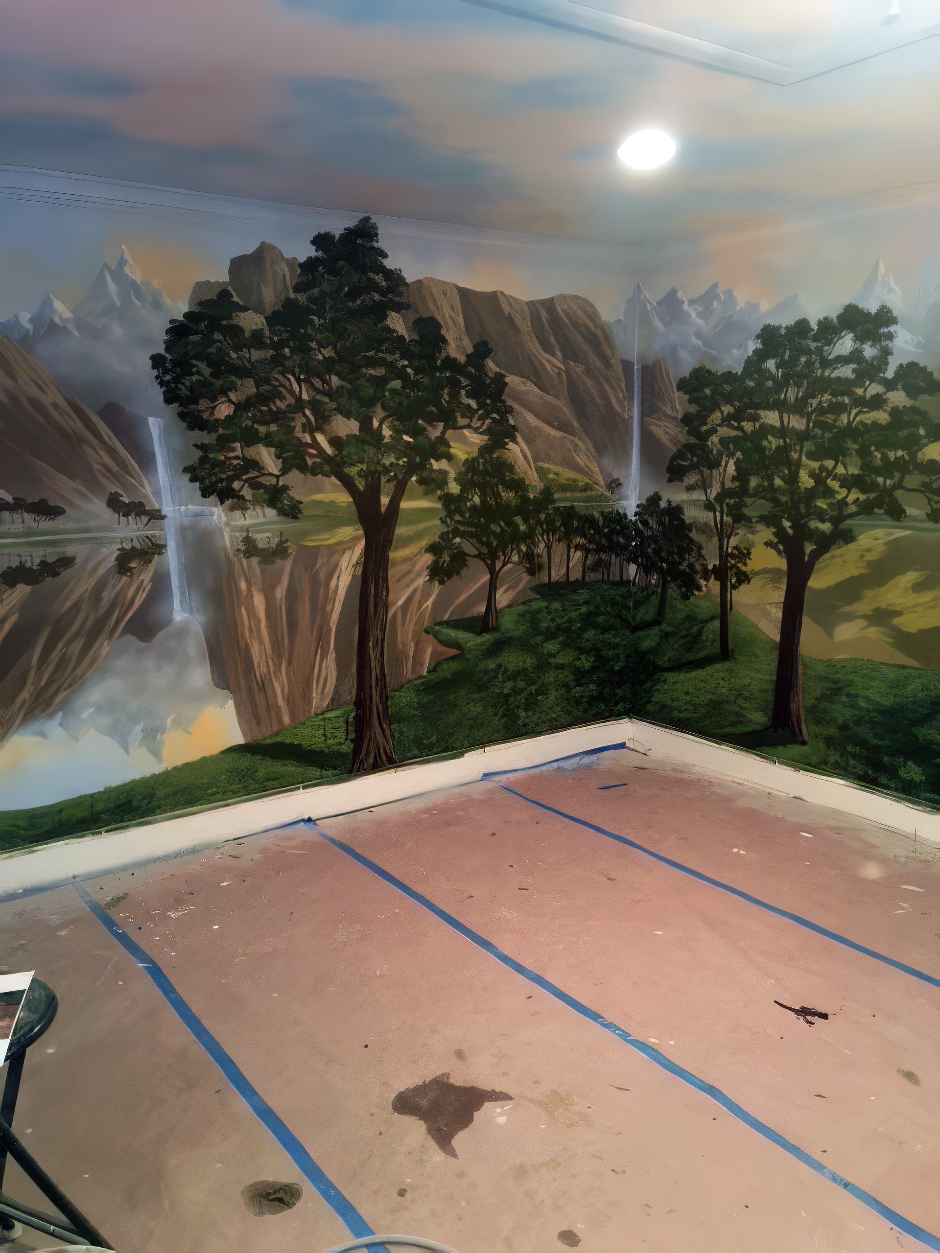 Nice Perspective Off Corner of Room, Adding Foliage to Trees by Misha Creations