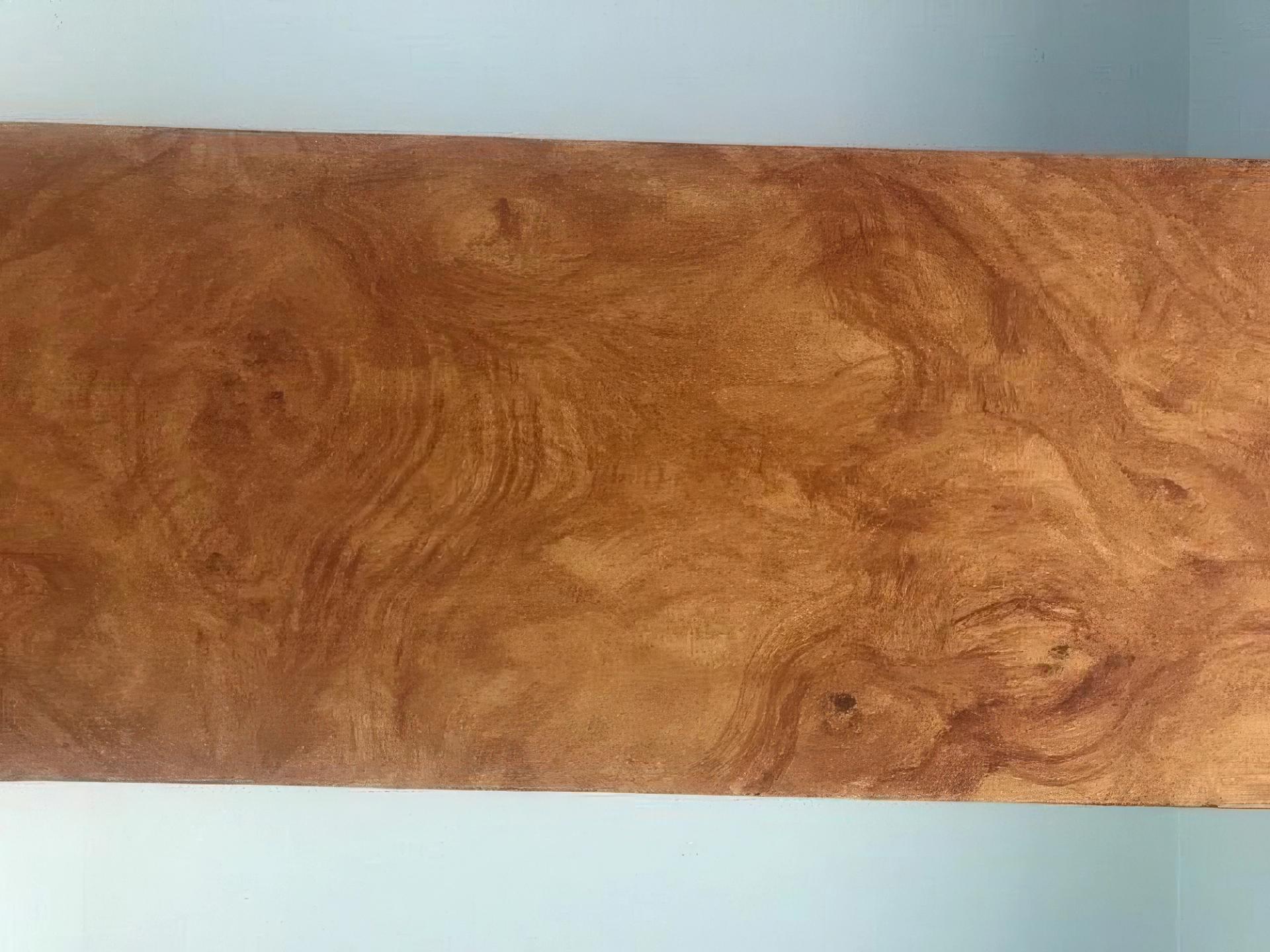 Hand-Painted Faux Burl Wood Finish with Swirling Grain Patterns - faux-finishes by Misha Creations Houston