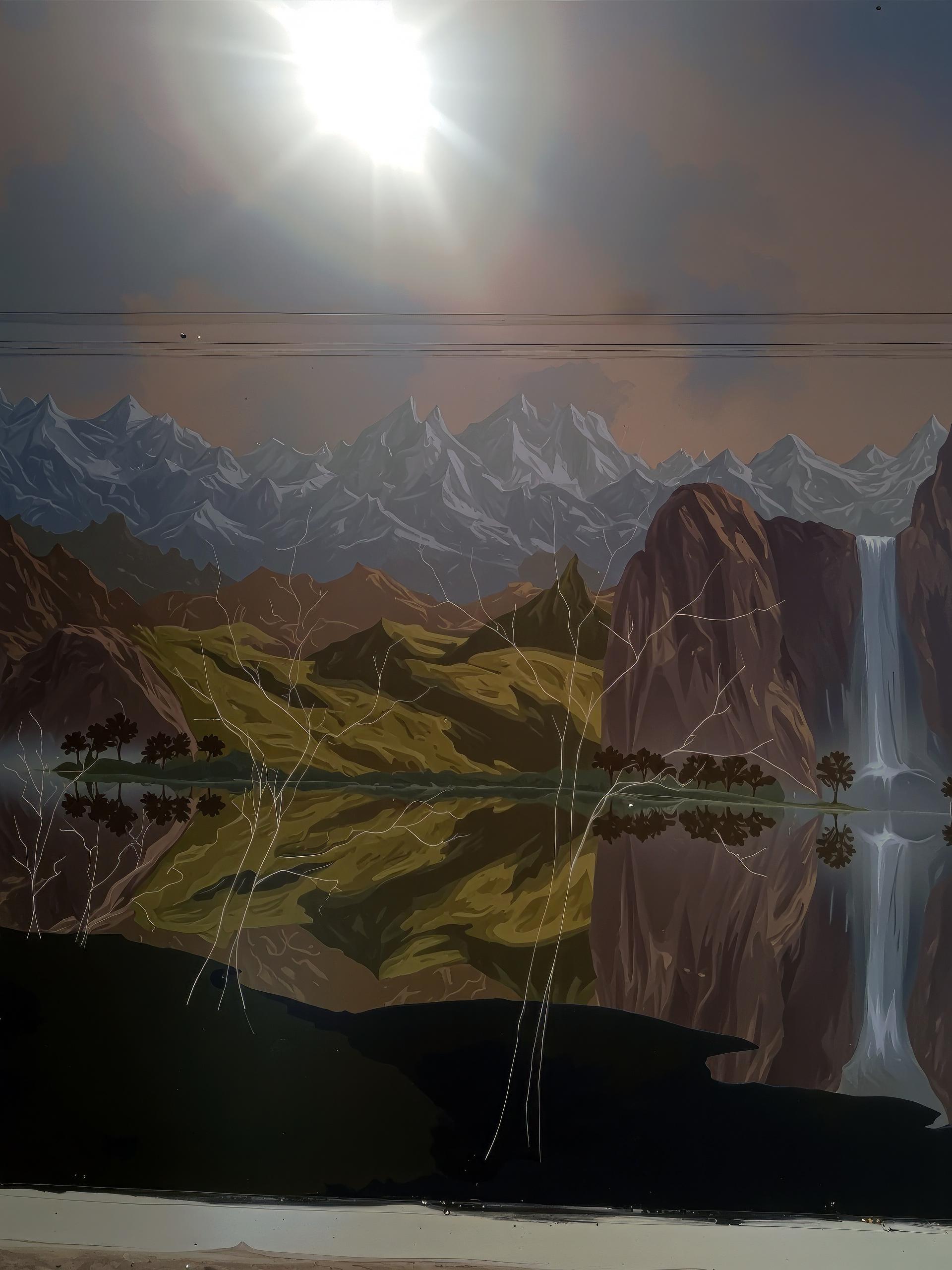 Development of an Evolving Landscape Mural by Misha Creations Houston