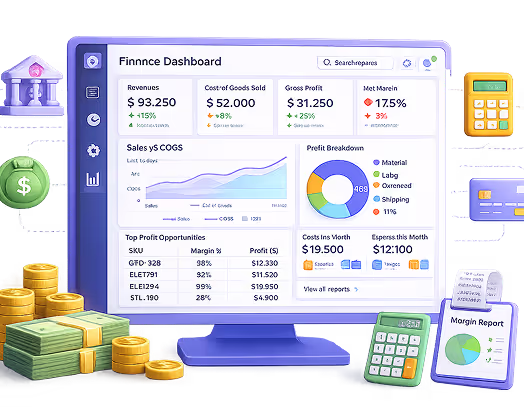 Finance & Margin Visibility illustration
