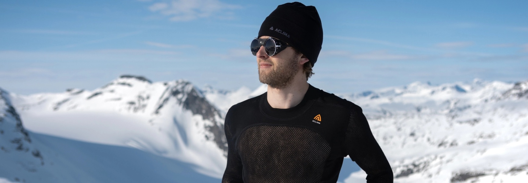 Aclima Wollnetz Oberteil schwarz Herren