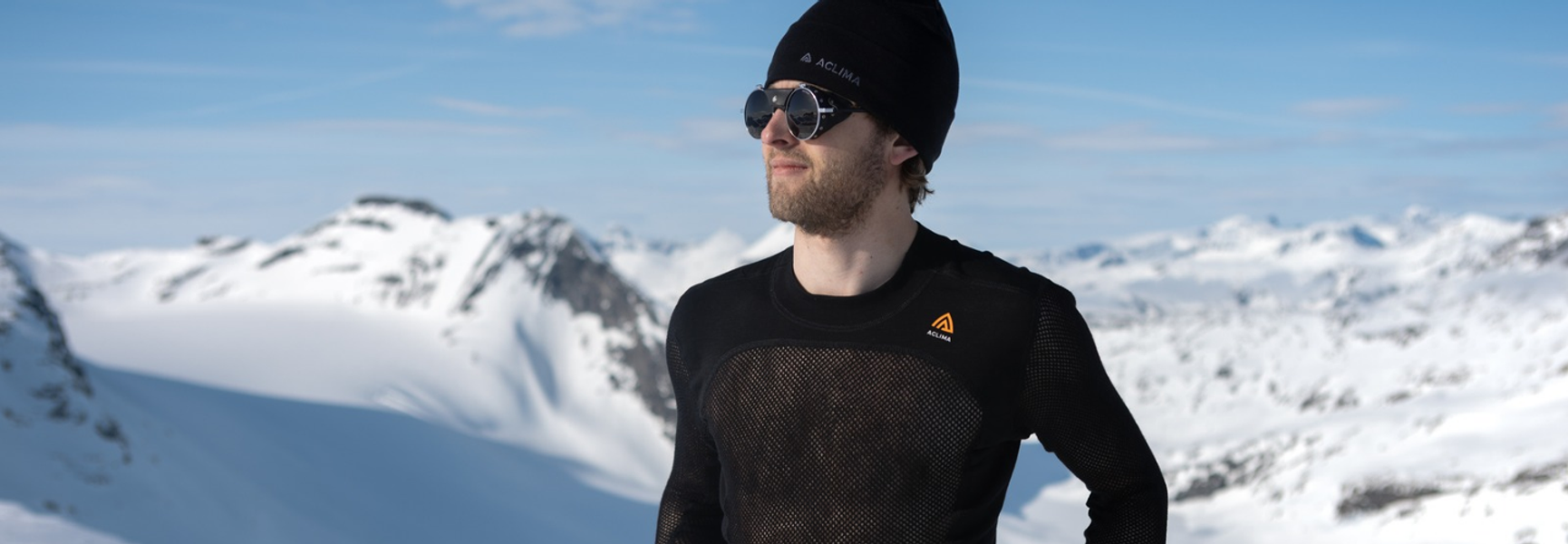 Aclima WoolNet Original crewneck ullnett svart herre 