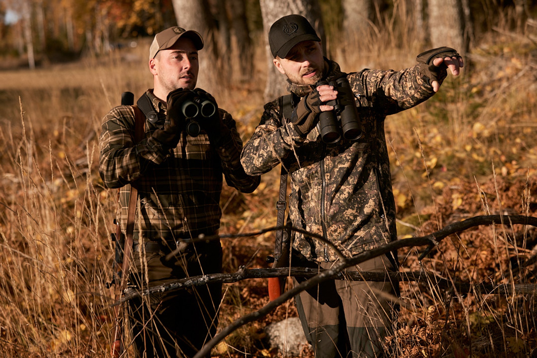 Two Hunters looking for game