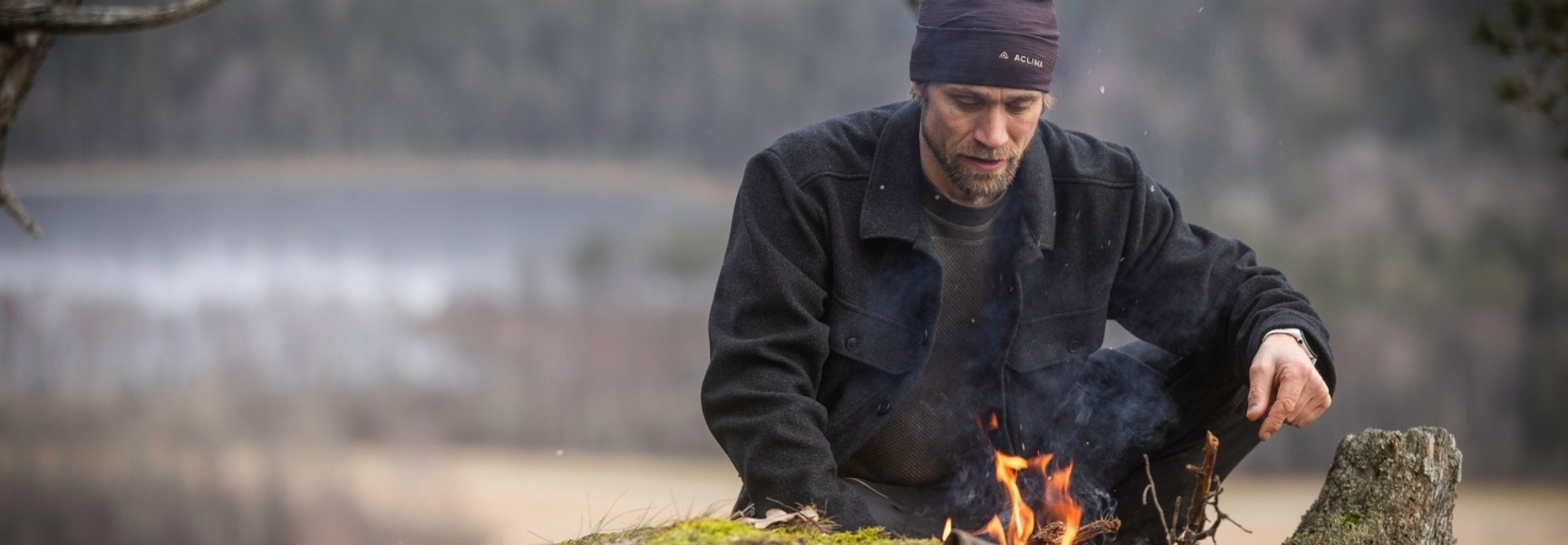 Aclima Wolljacke reborn Herren schwarz