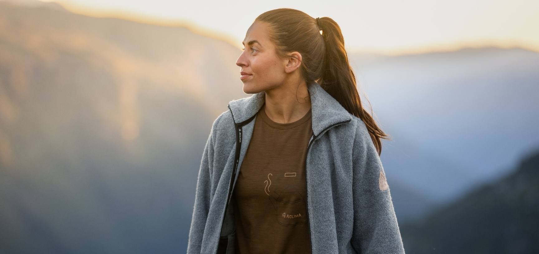 Aclima Reborn recycled wool jacket grey women