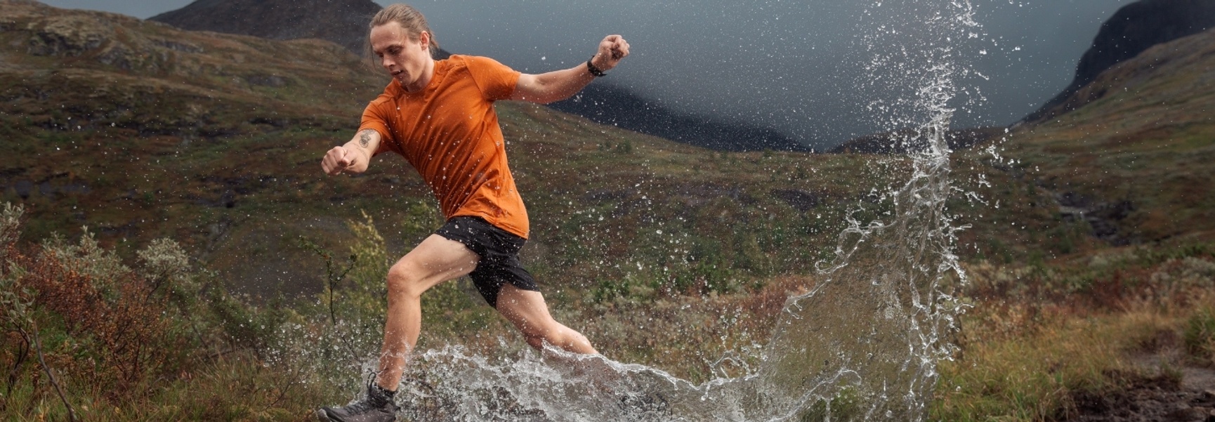 Aclima LightWool sport t-shirt i 100% merinoull orange herr