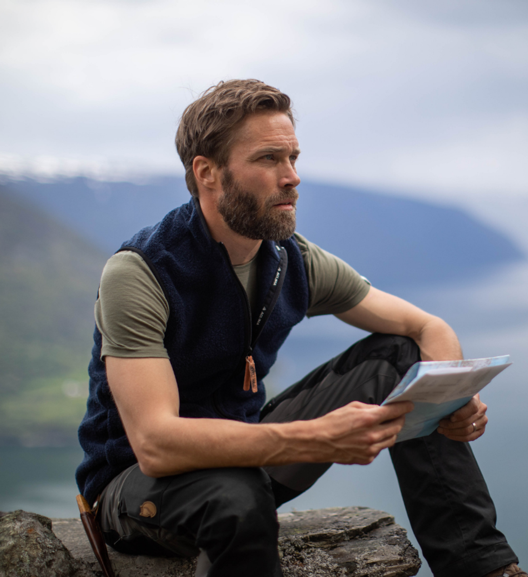 Aclima reborn recycelte Wollweste blau für Herren