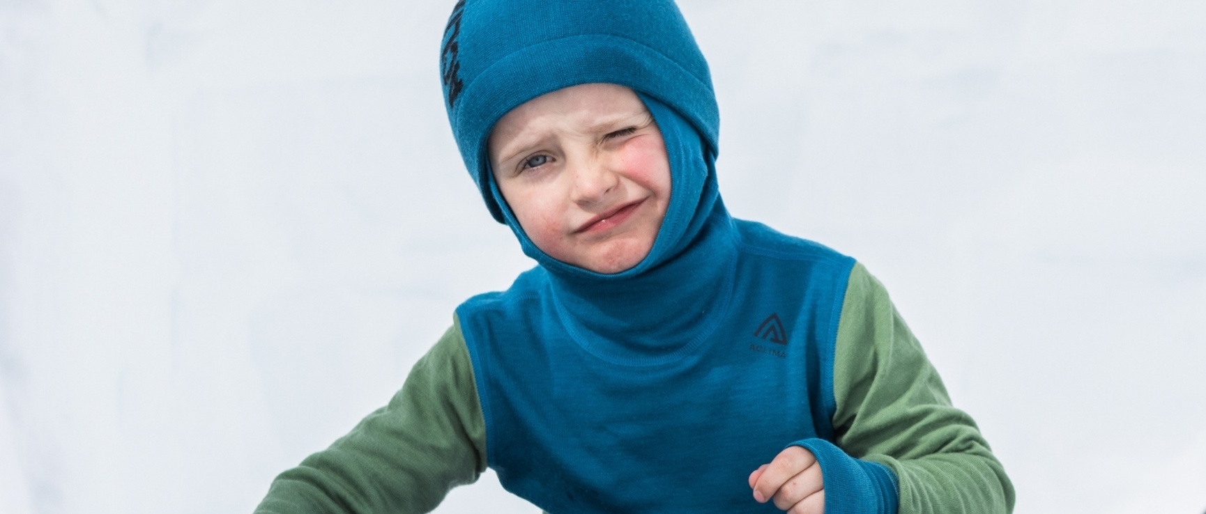 Aclima WarmWool ulltrøye barn grønn blå