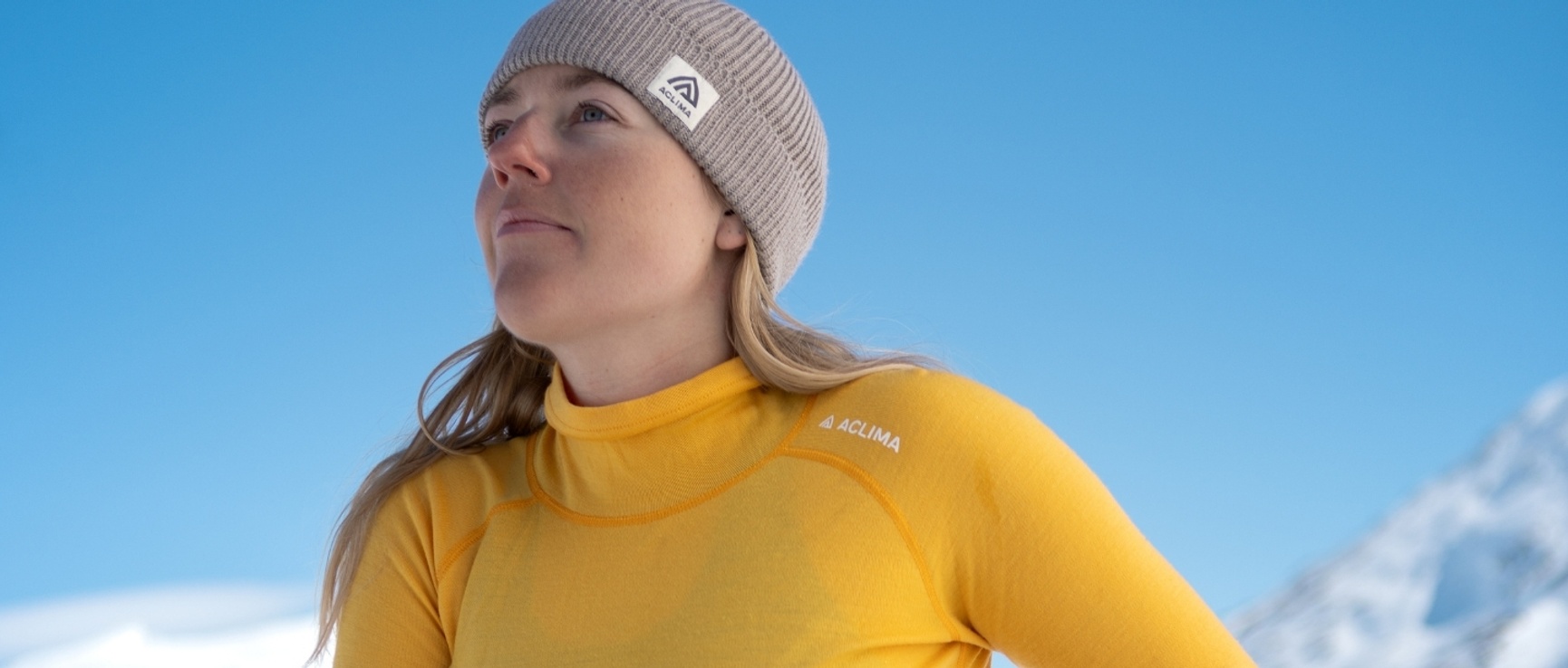 Aclima WarmWool wool shirt gold women