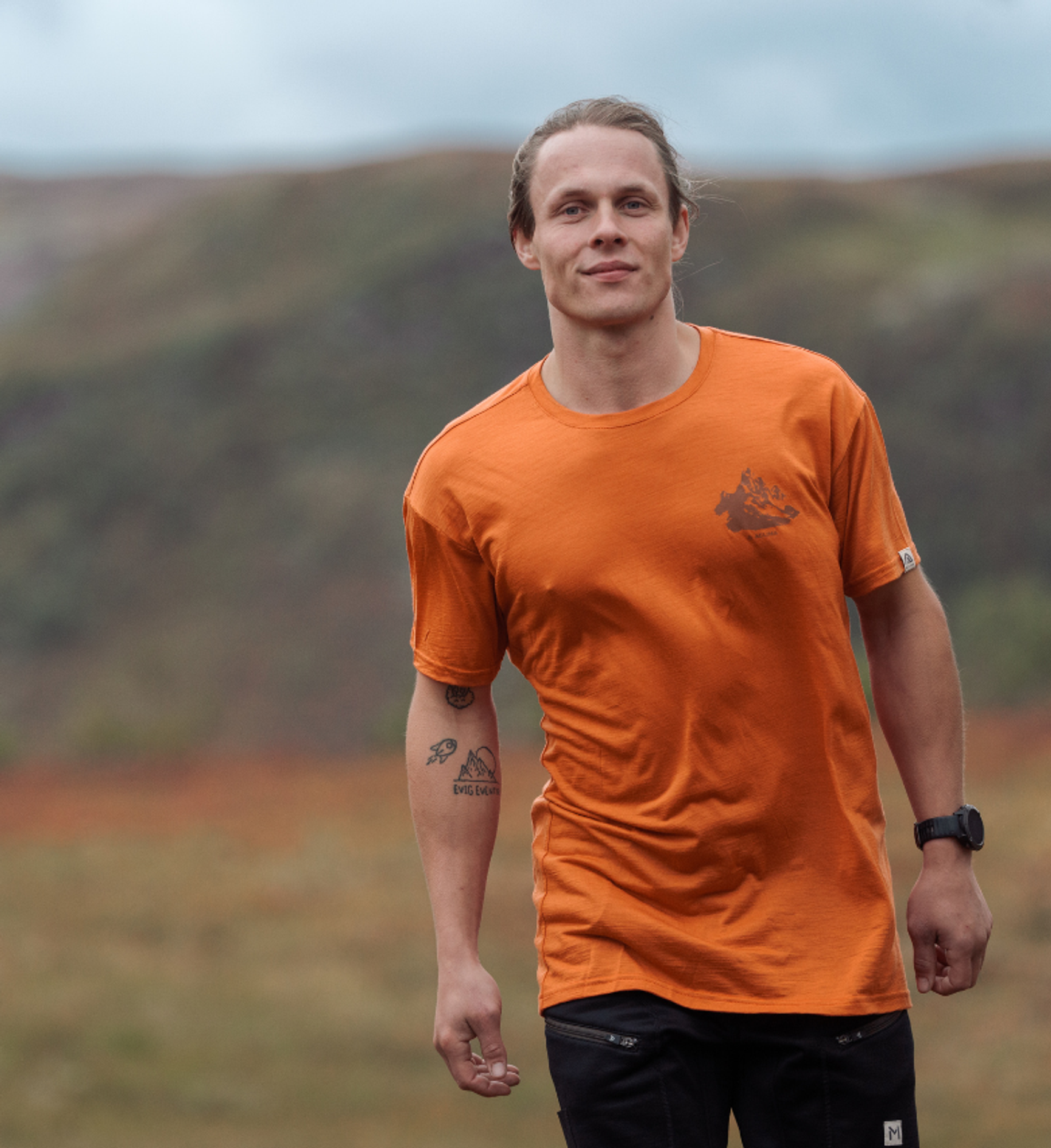 Aclima Outlet LightWool 140 Classic Tee Antler Apricot Orange Herren