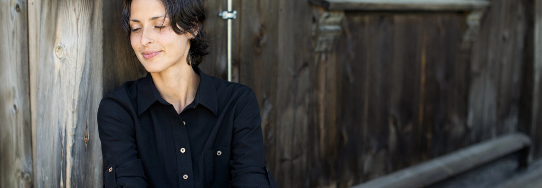 Aclima LeisureWool gewebtes Wollhemd schwarz Damen