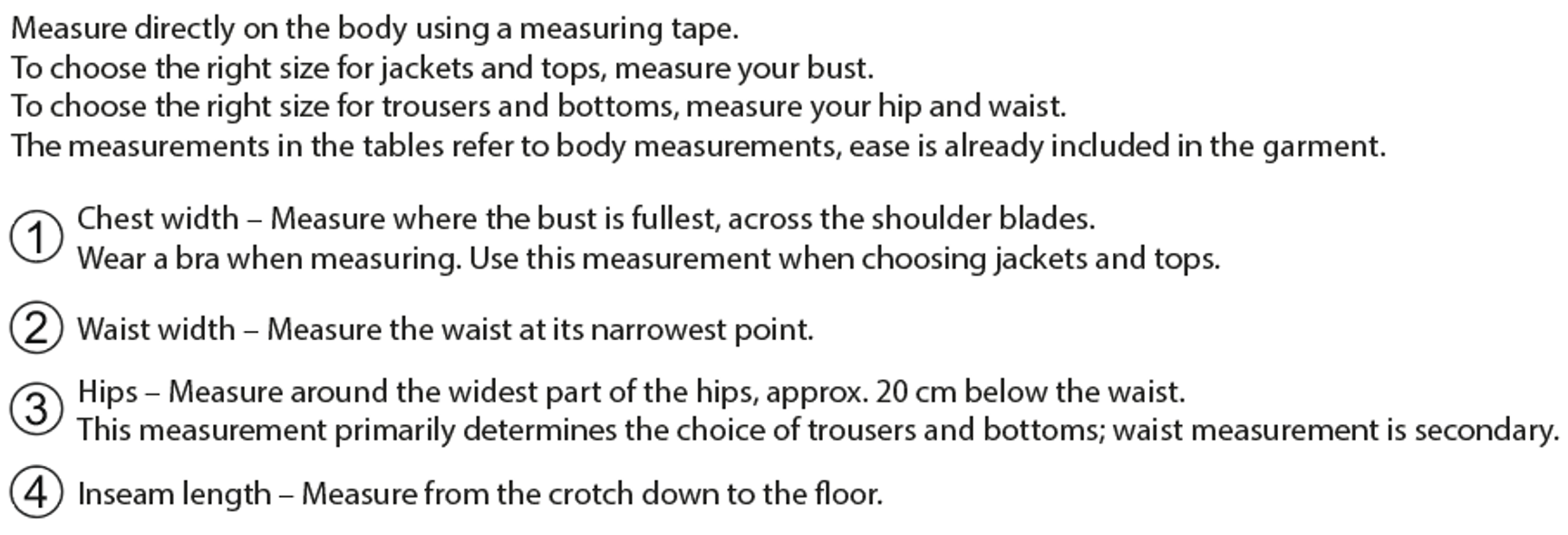 Chevalier Women’s Size Guide – How to Measure