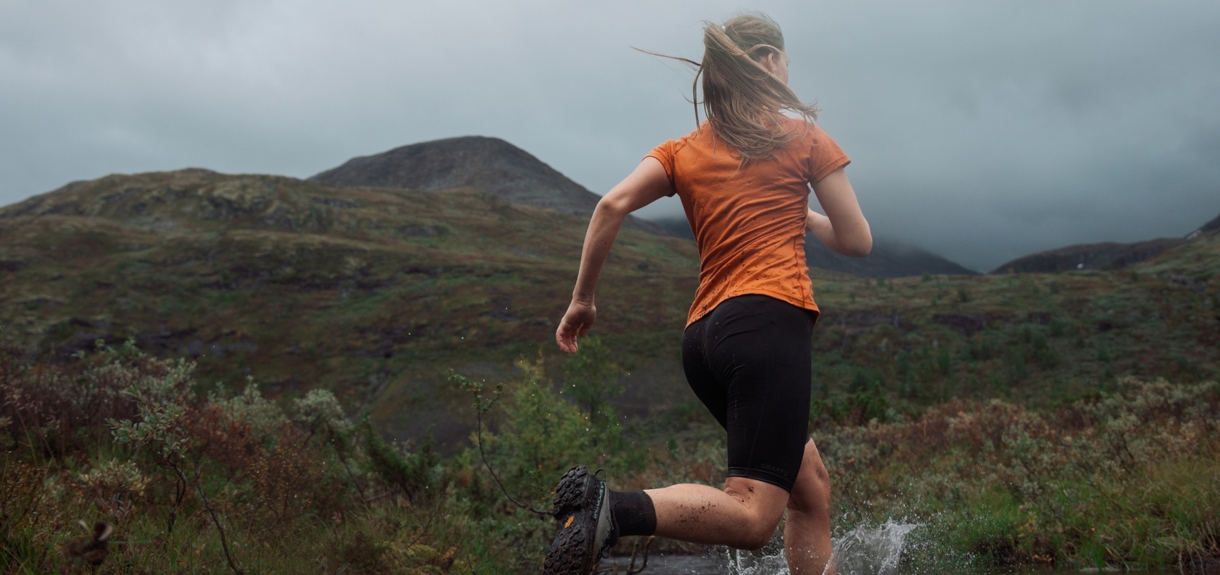 Aclima LightWool t-shirt i 100% merinoull trail tee orange dam