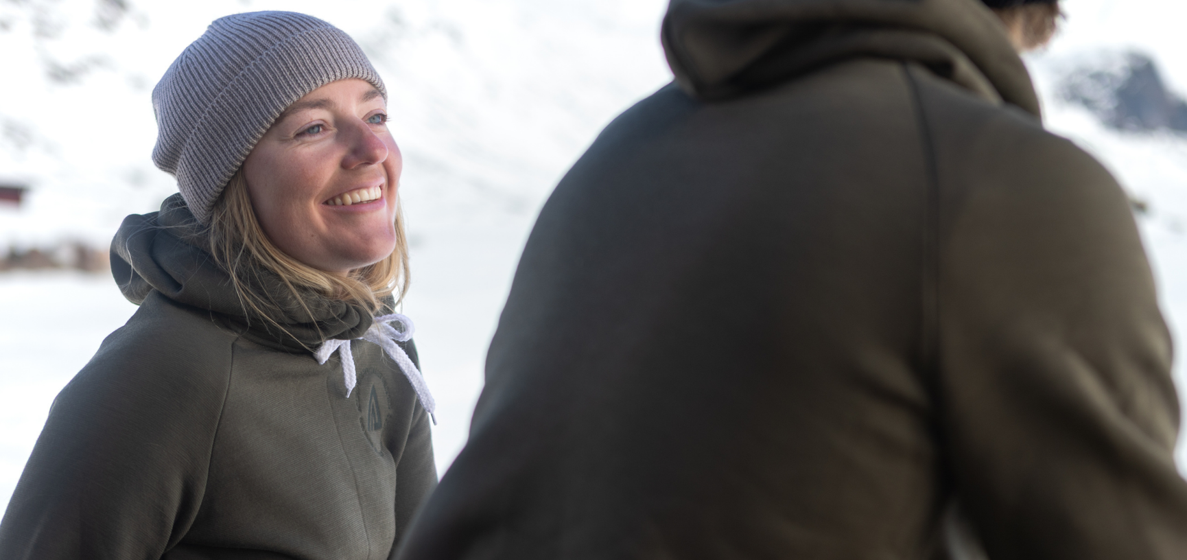 Aclima FleeceWool grüner Kapuzenpullover für Damen aus Merinowolle