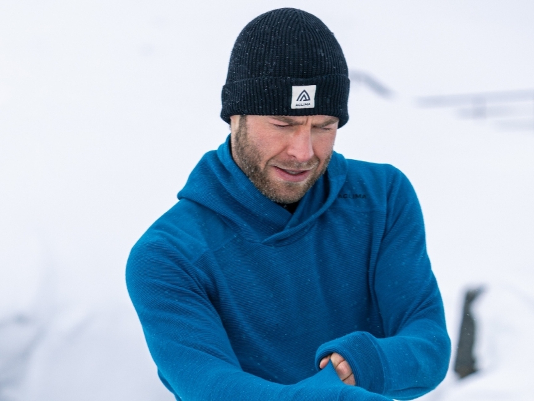 Aclima StreamWool hettegenser i merinoull herre blå