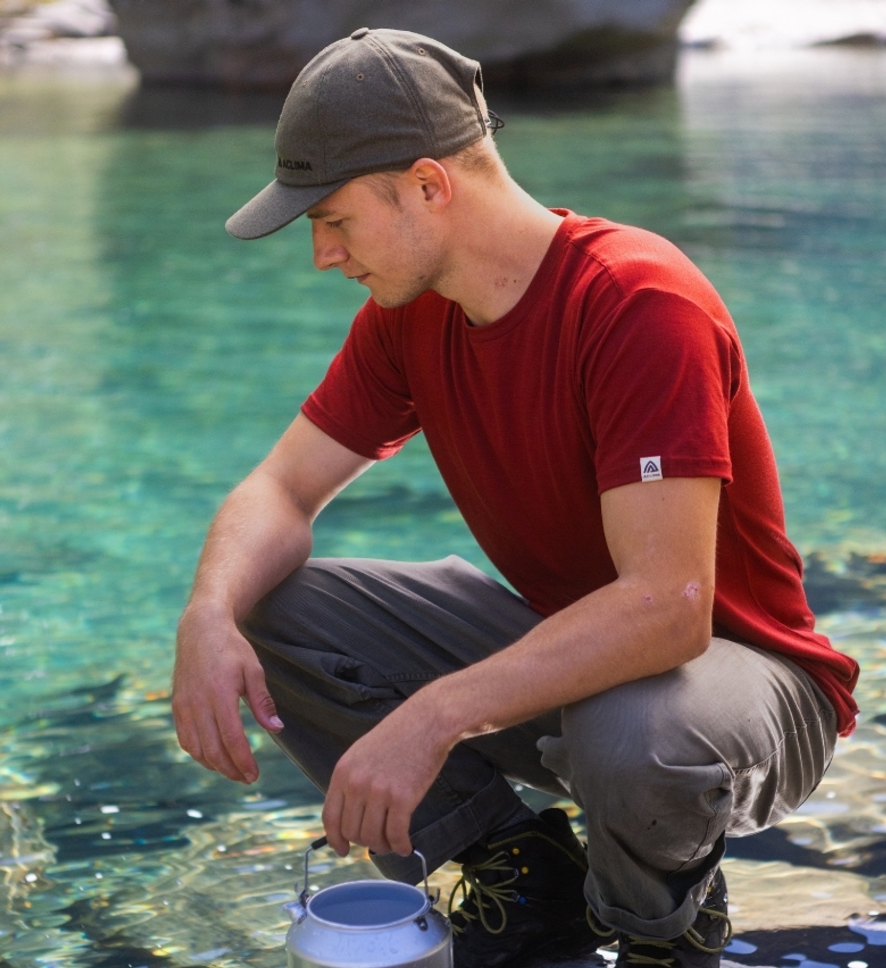 Aclima ull t-skjorte LightWool 140 rød herre