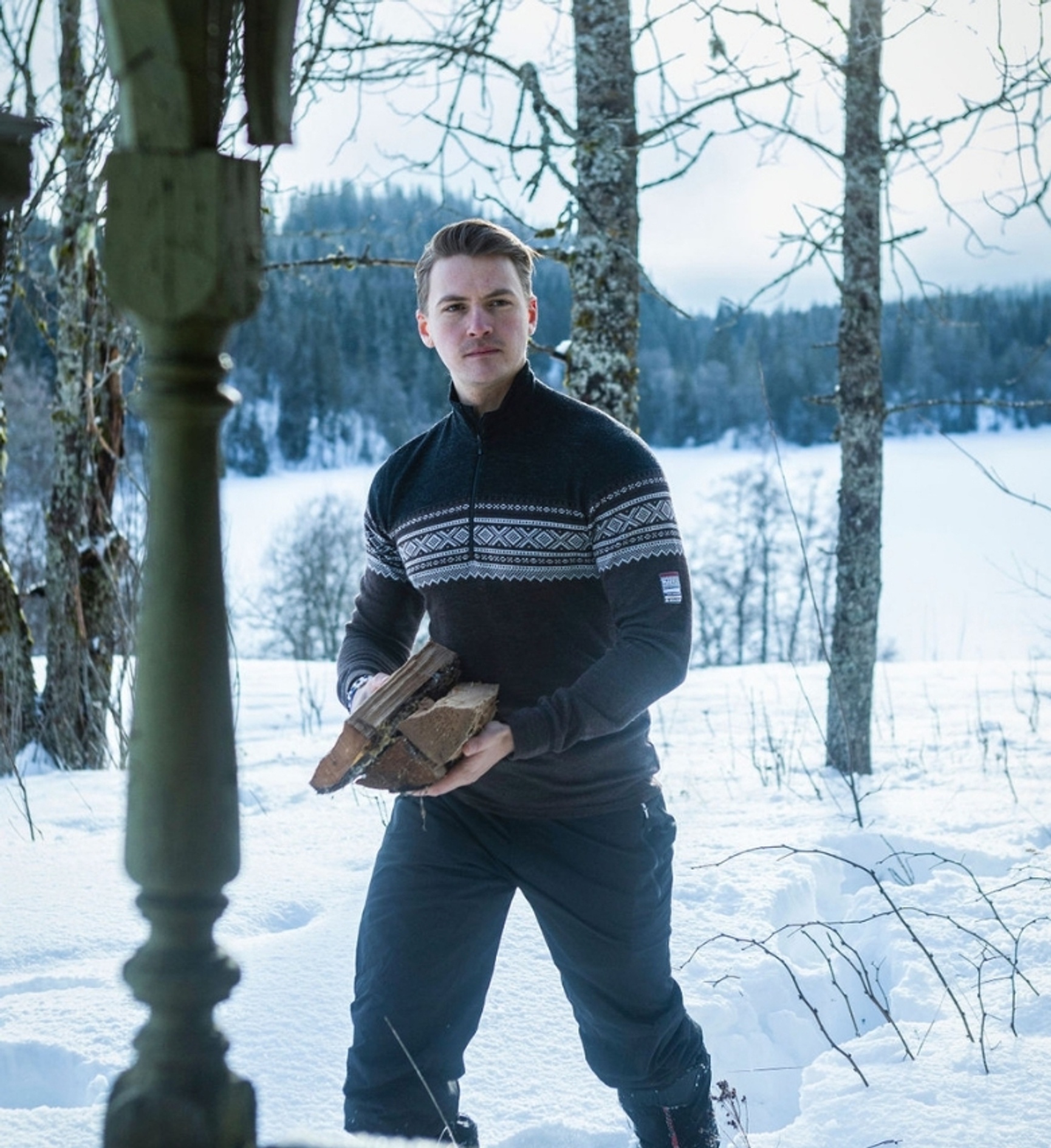 Aclima Marius Rollkragenpullover Merinowolle für Herren in Schwarz