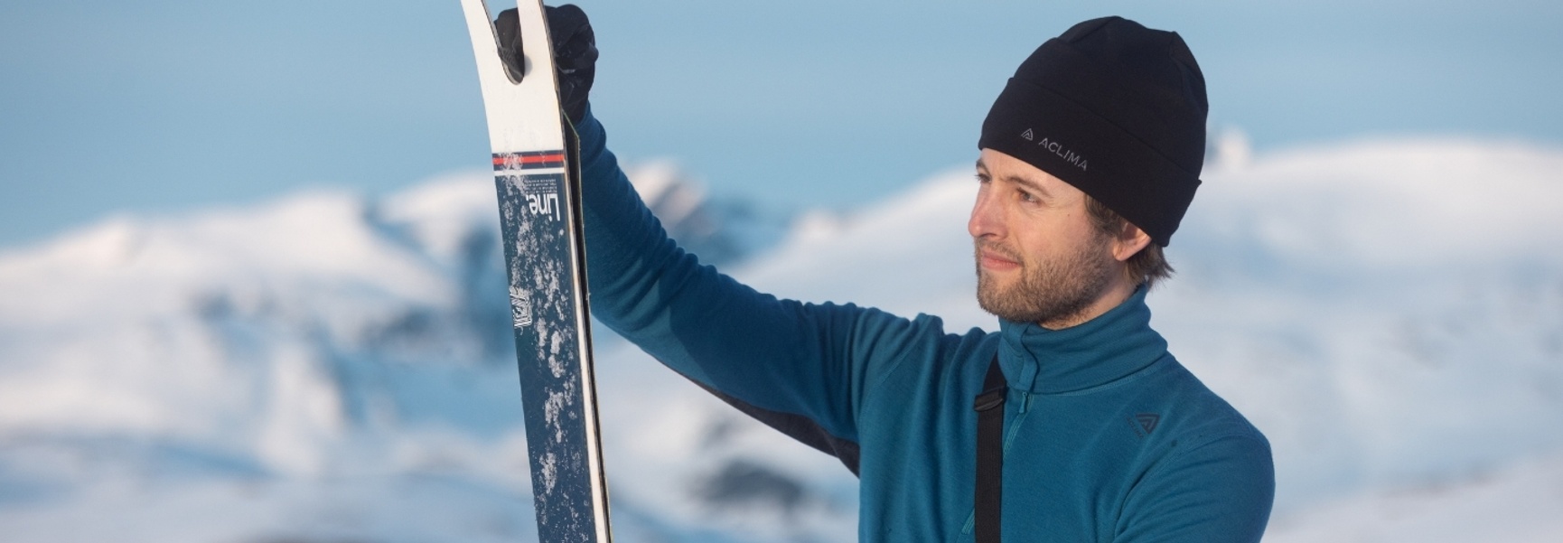 Aclima WarmWool polo sweater blue men's in merino wool