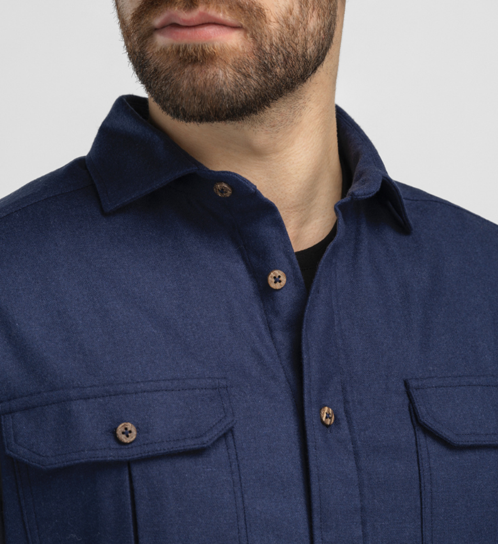 Aclima reborn recyceltes Wollhemd blau für Herren