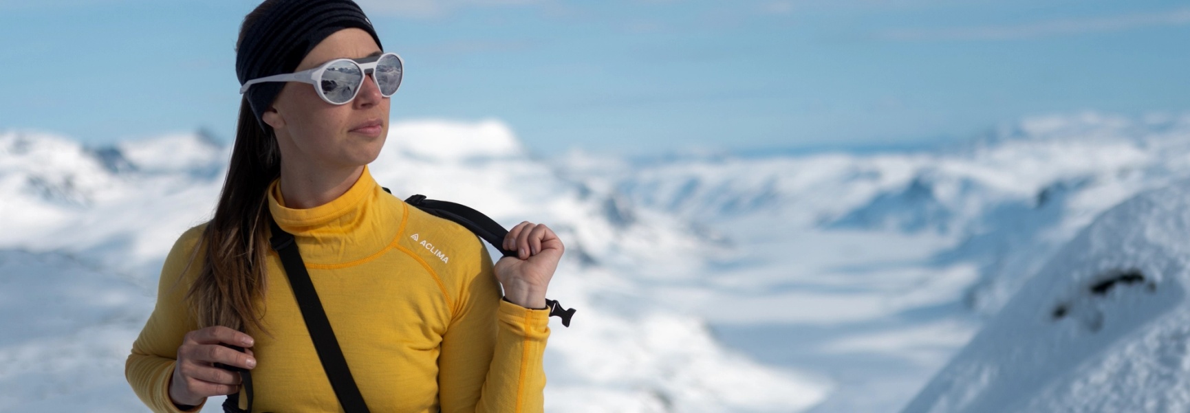 Aclima Langarmshirt WarmWool für Damen in Gelb