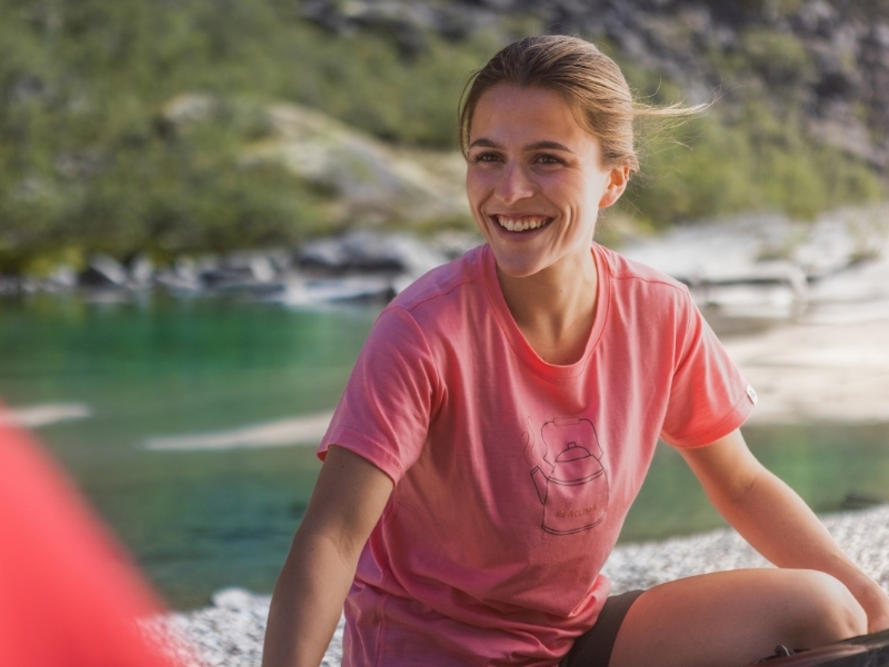 Aclima LightWool 140 classic Tee t-skjorte i 100 % merinoull rosa dame