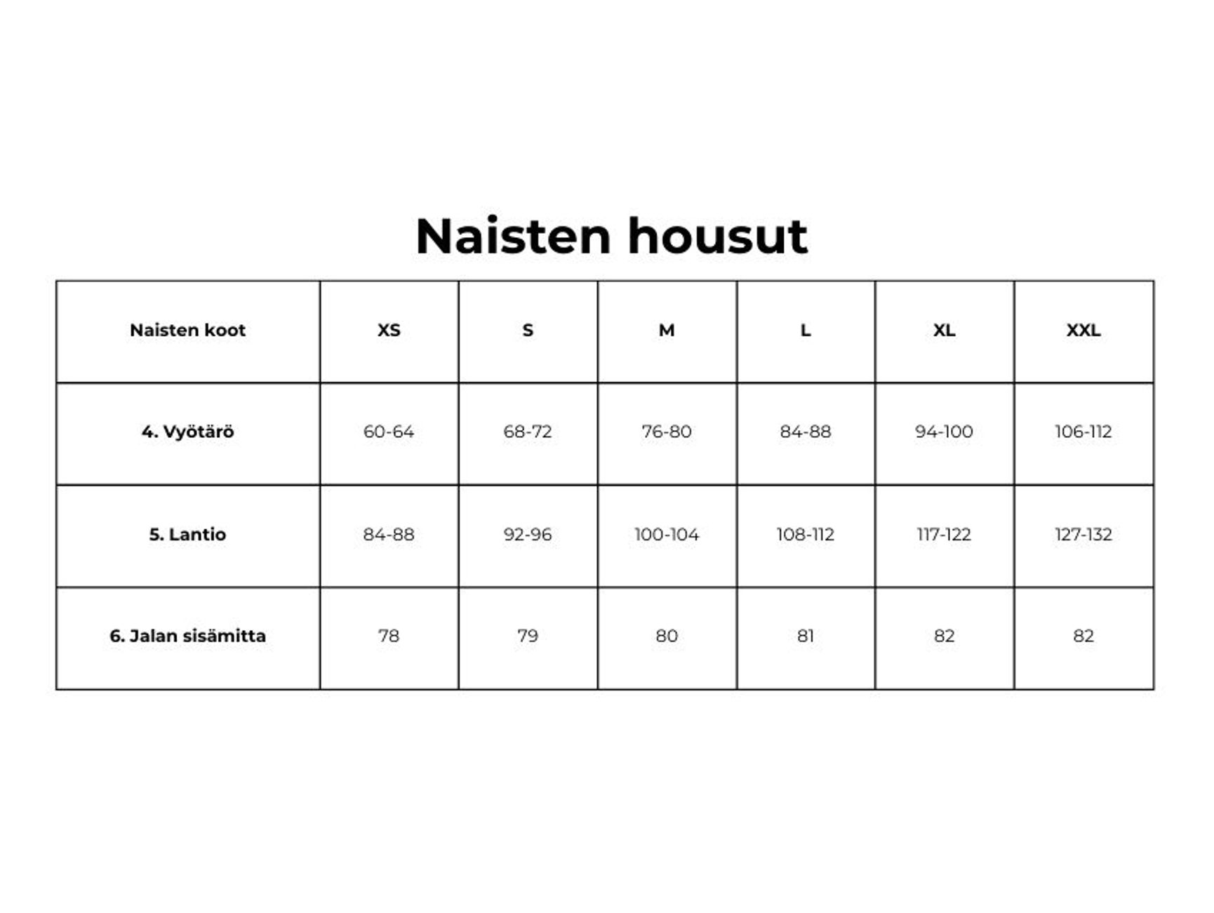 Naisten housut
