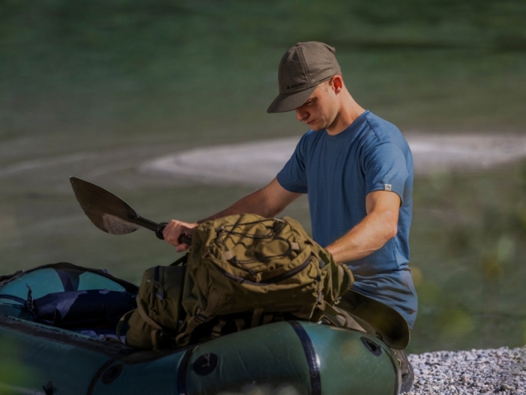 Aclima LightWool 140 Classic Tee t-shirt i 100 % merinoull blå herr