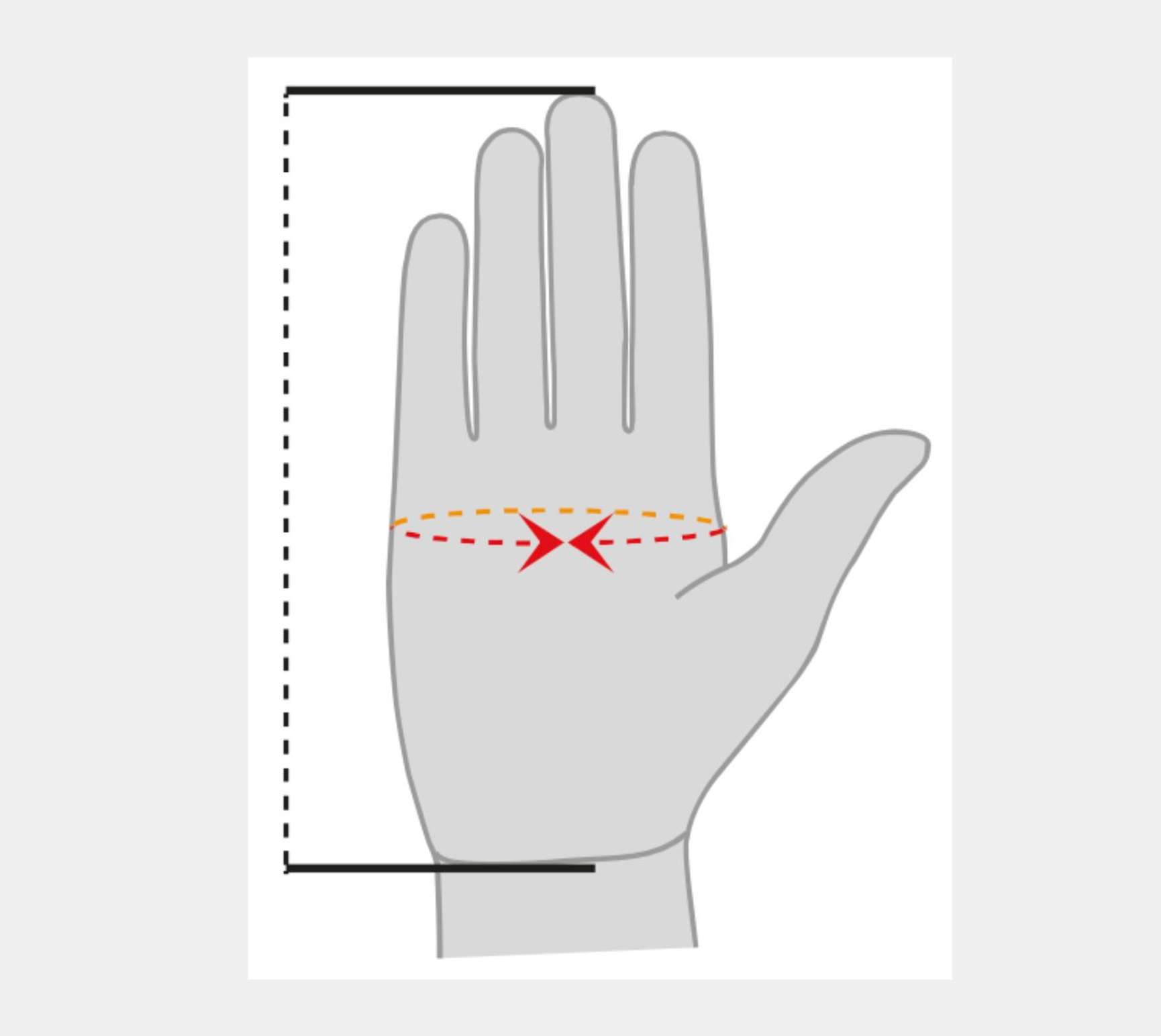 Size guide, gloves