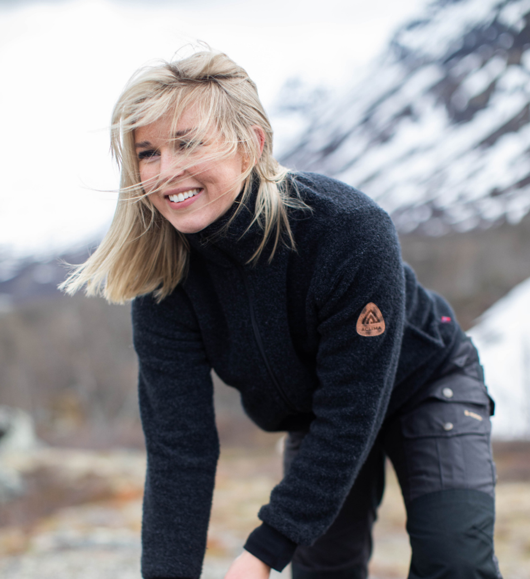 Aclima reborn recycled wool jacket black women's