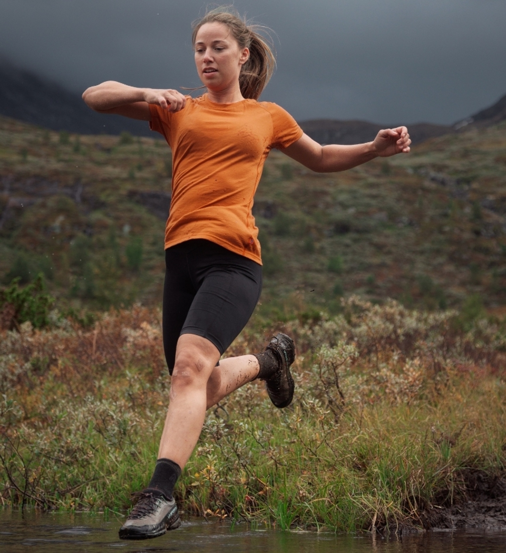 Aclima LightWool T-Shirt in Orange für Damen
