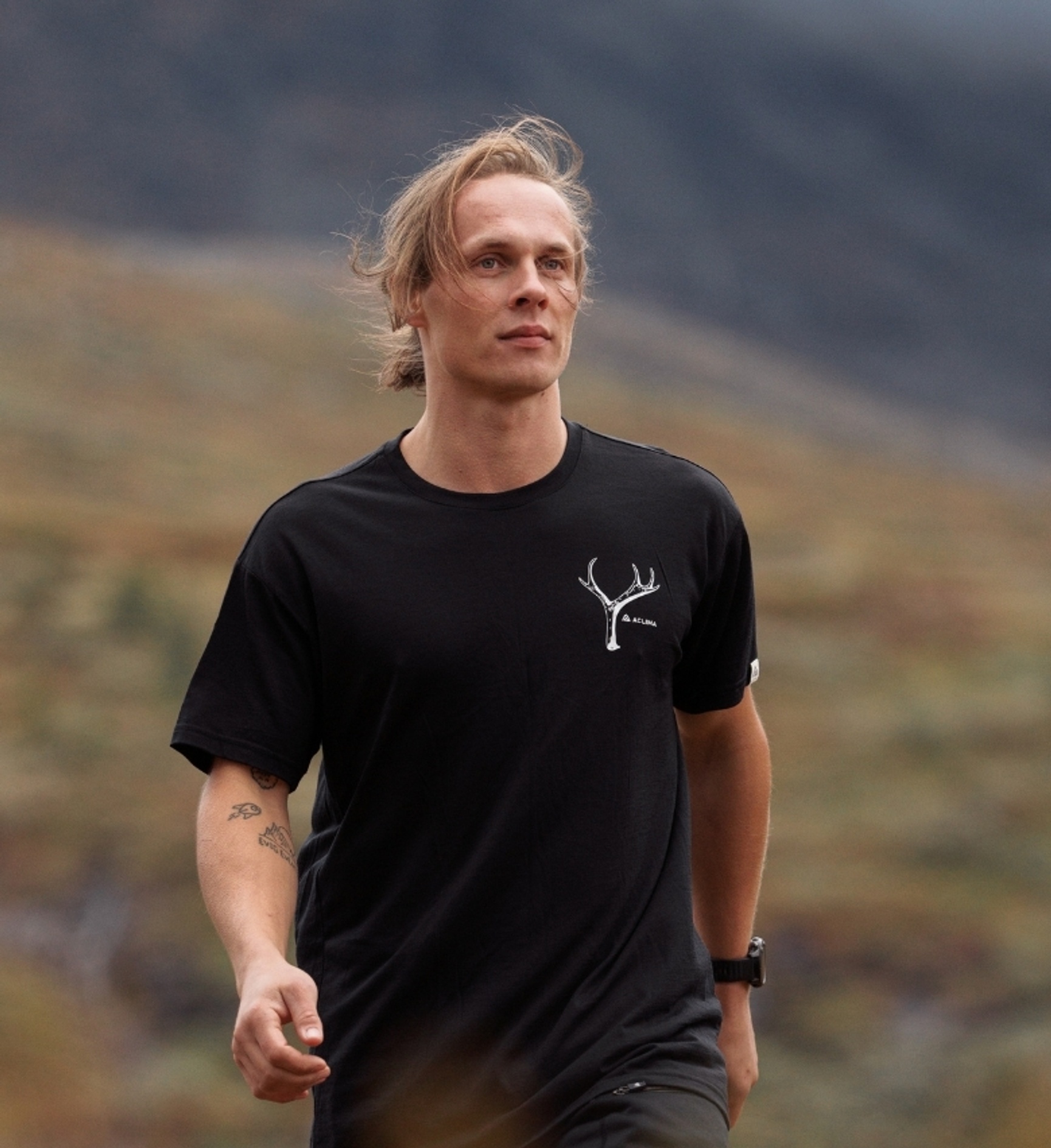 Aclima Woll-T-Shirt für Herren in Schwarz