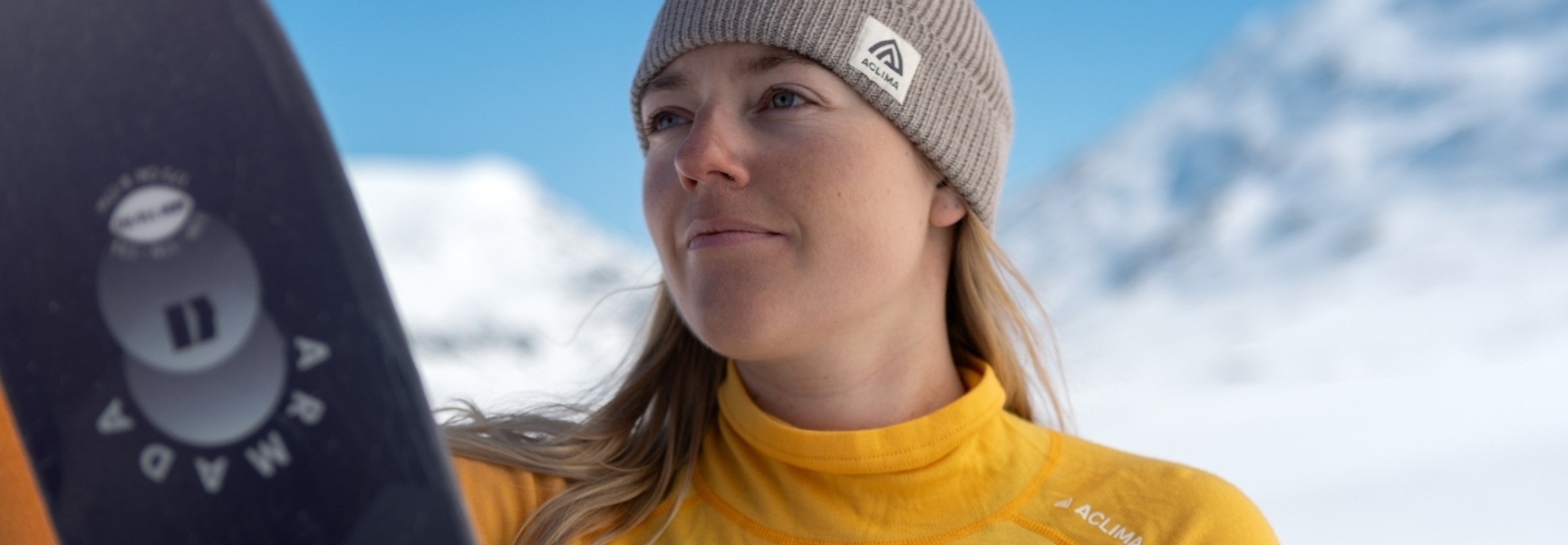 Aclima WarmWool ulltrøye gull dame